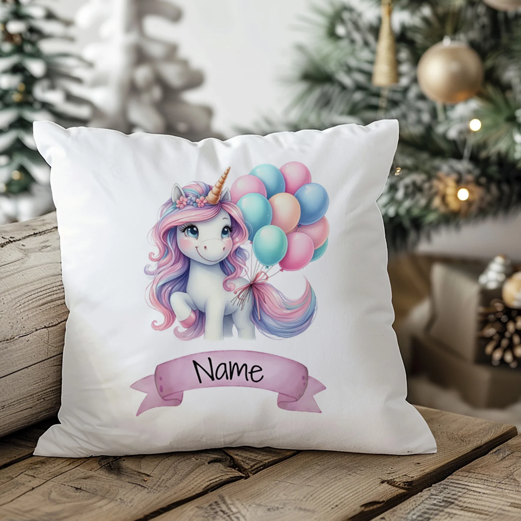 Kissenbezug Einhorn mit Ballons - Image 3