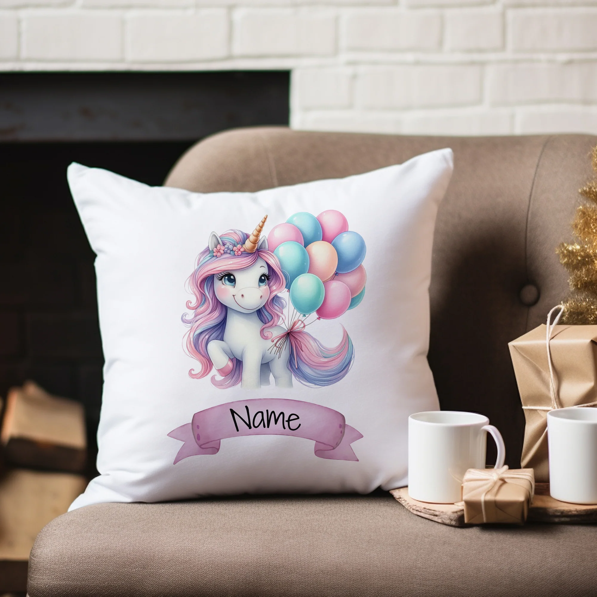Kissenbezug Einhorn mit Ballons - Image 4