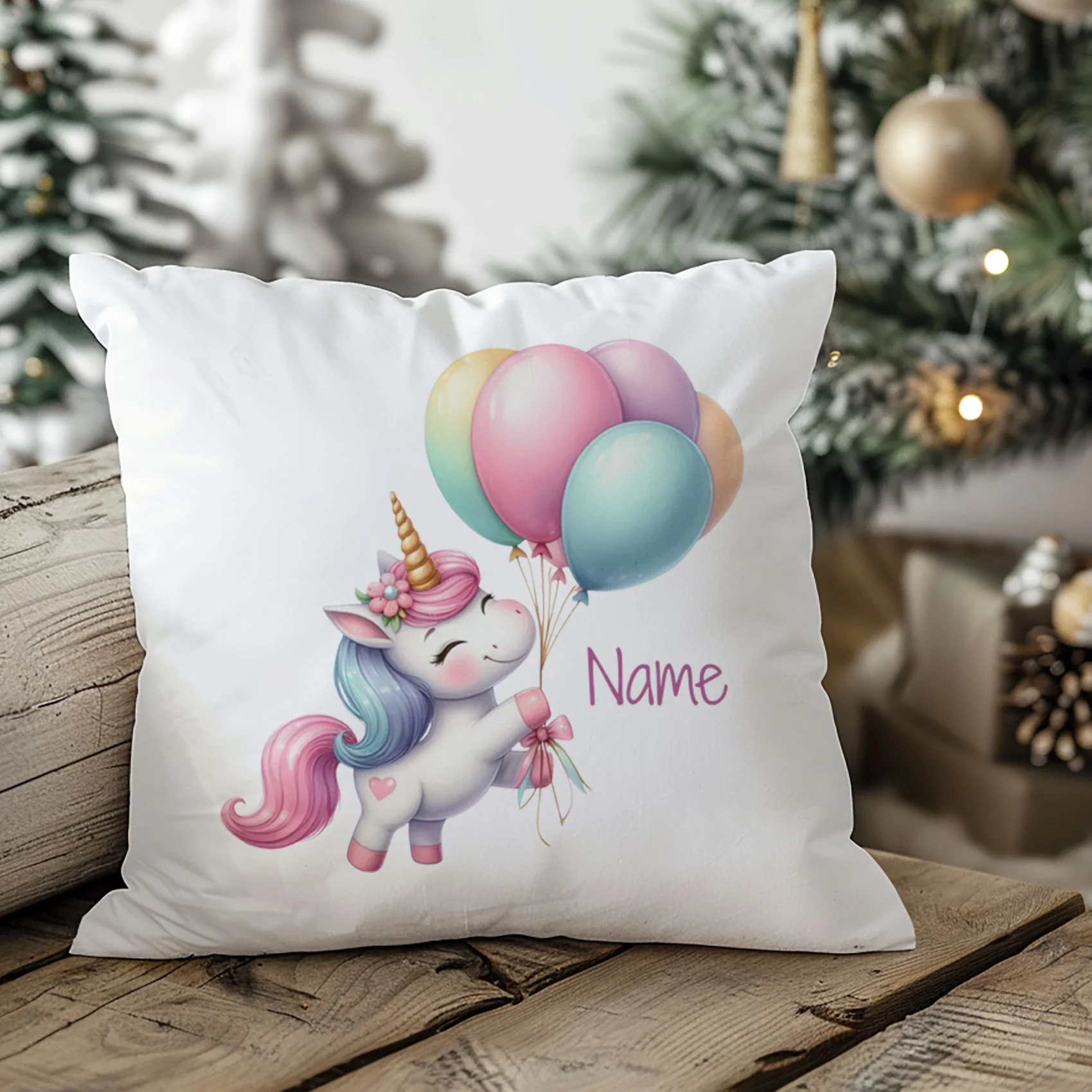 Kissenbezug Einhorn mit Ballons - Image 3