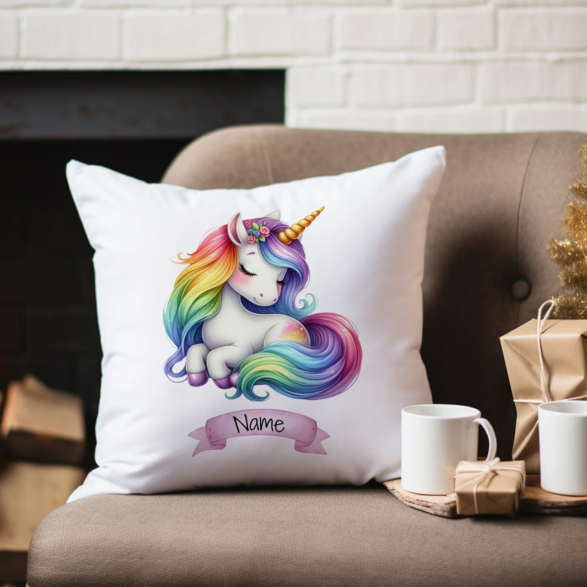 Kissenbezug Einhorn Regenbogen - Image 4
