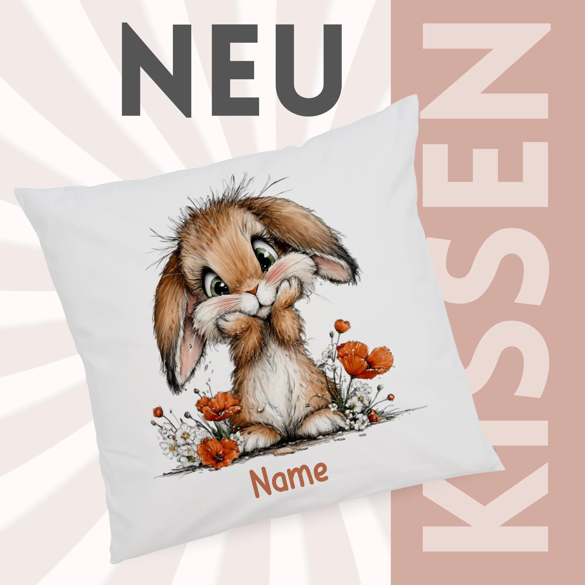 Kissenbezug Flauschiger Hase - Image 2