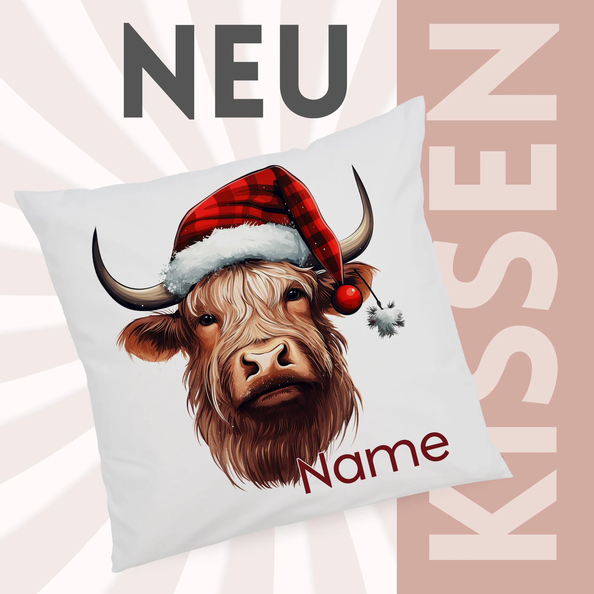 Kissenbezug Highland-Rind - Image 2