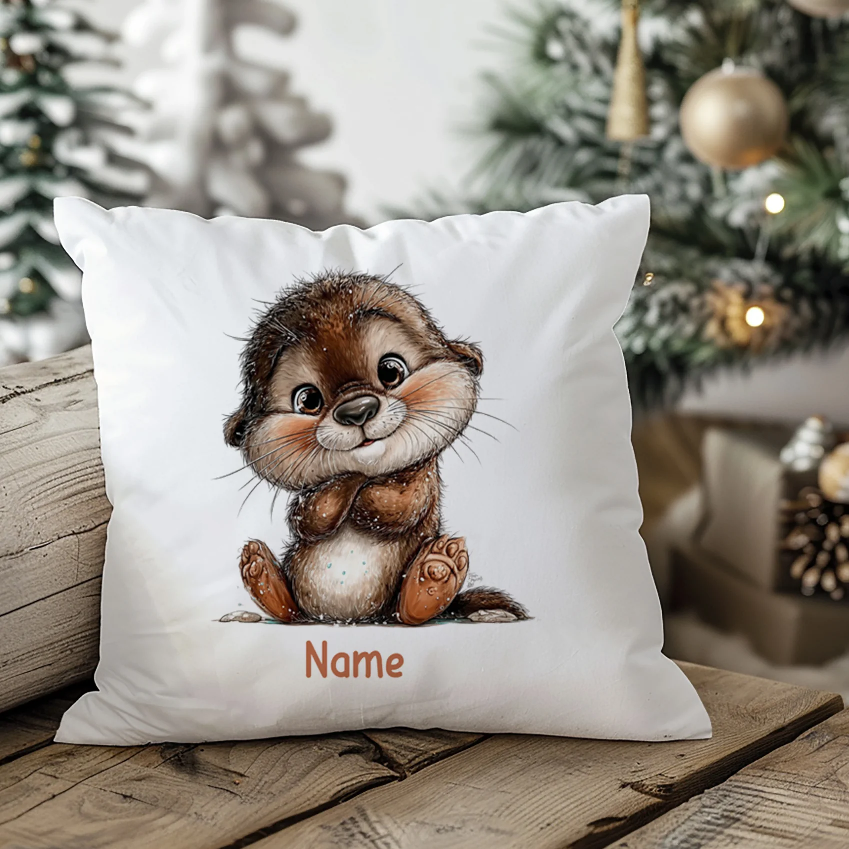Kissenbezug mit Otter-Motiv - Image 3