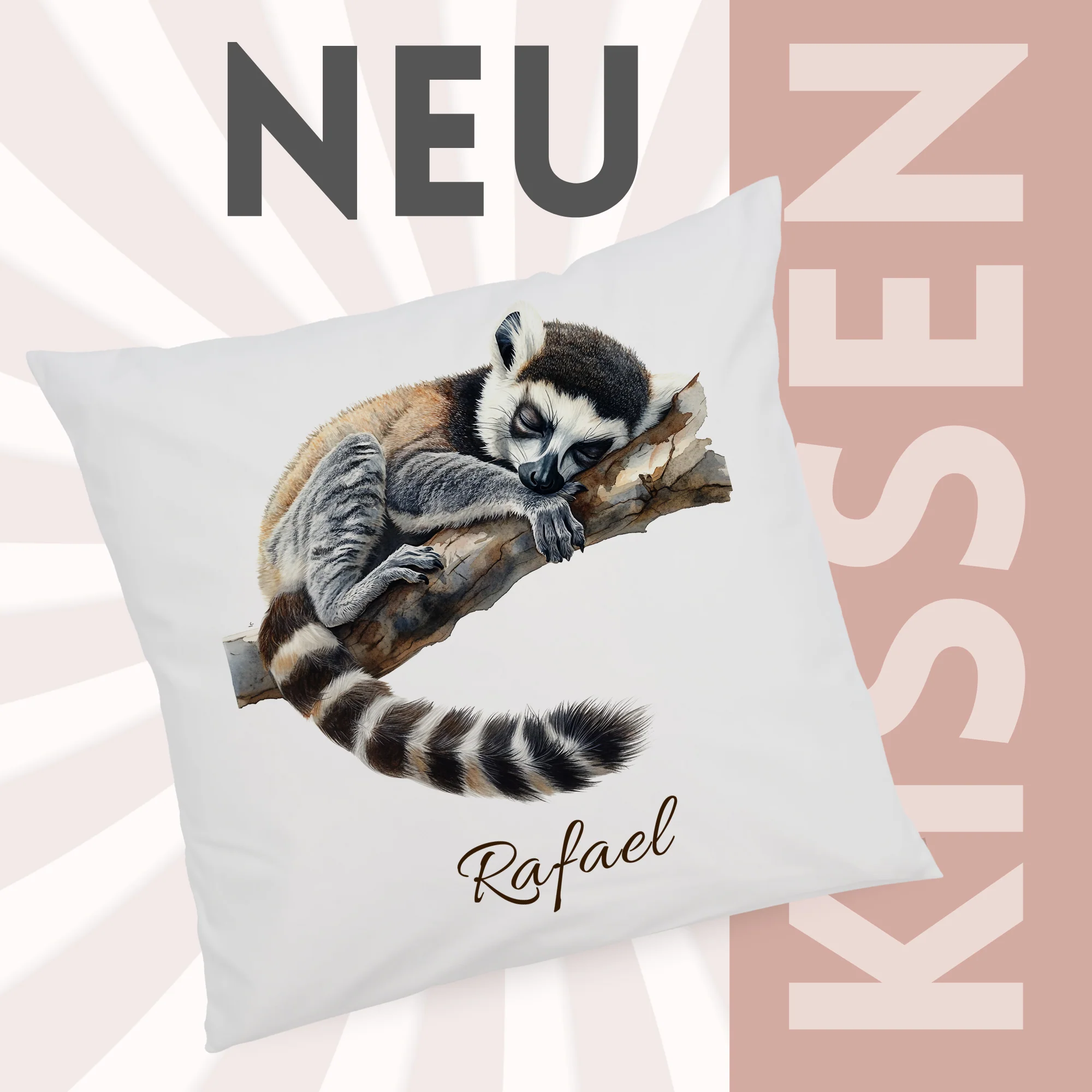 Kissenbezug mit Schlafendem Lemur - Image 2