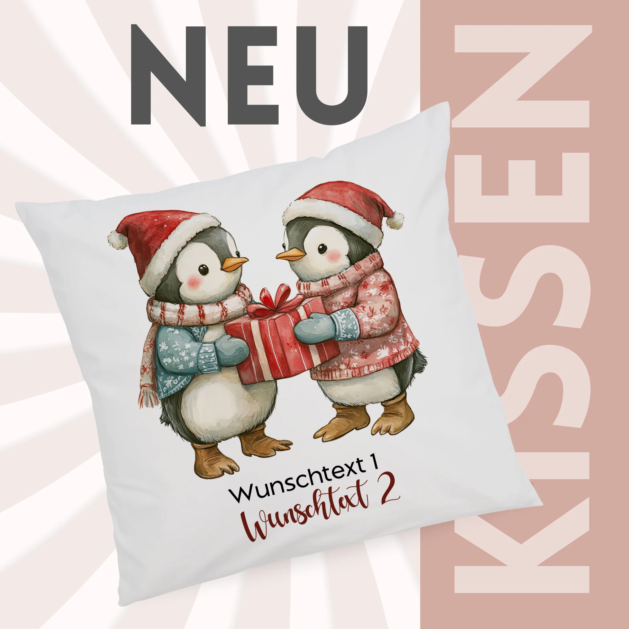Kissenbezug Pinguine - Freude Teilen - Image 2