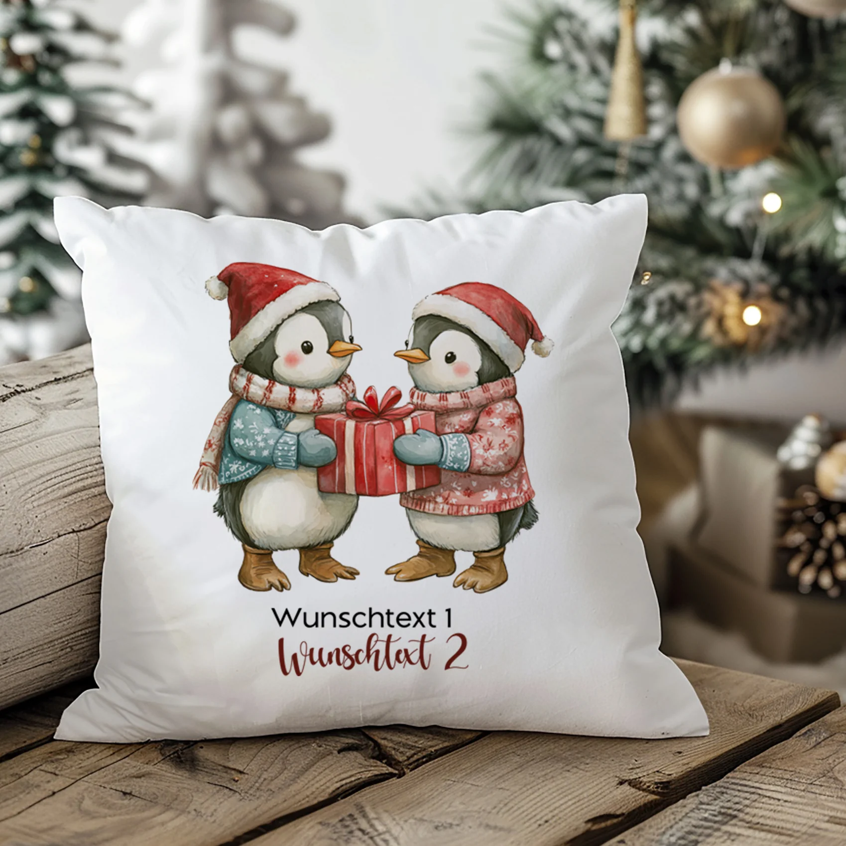 Kissenbezug Pinguine - Freude Teilen - Image 3