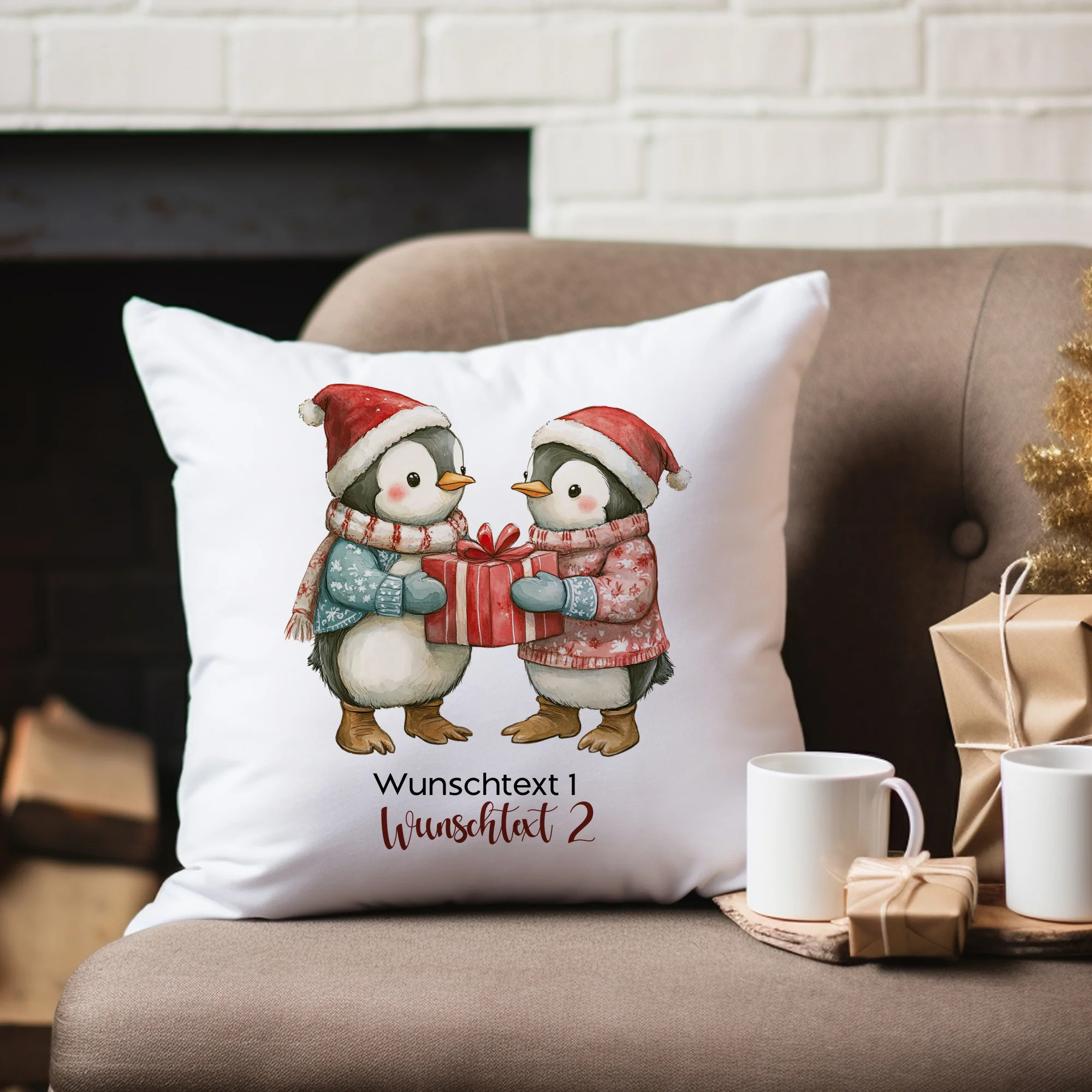 Kissenbezug Pinguine - Freude Teilen - Image 4