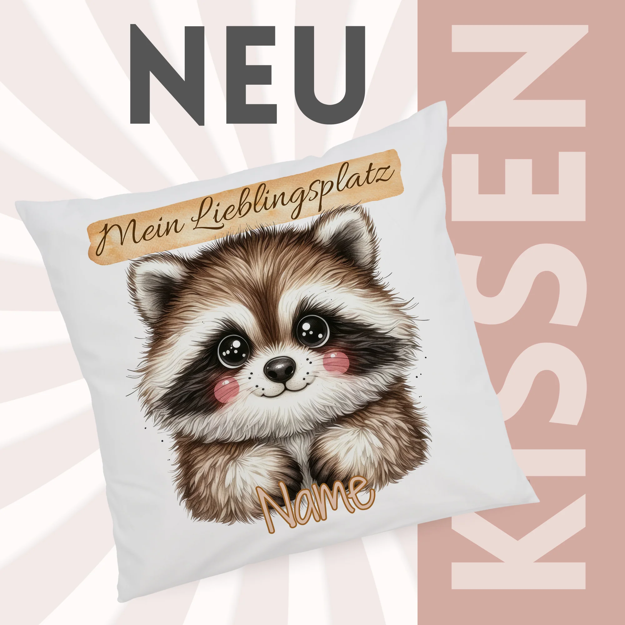 Kissenbezug Waschbär - Dein Lieblingsplatz - Image 2