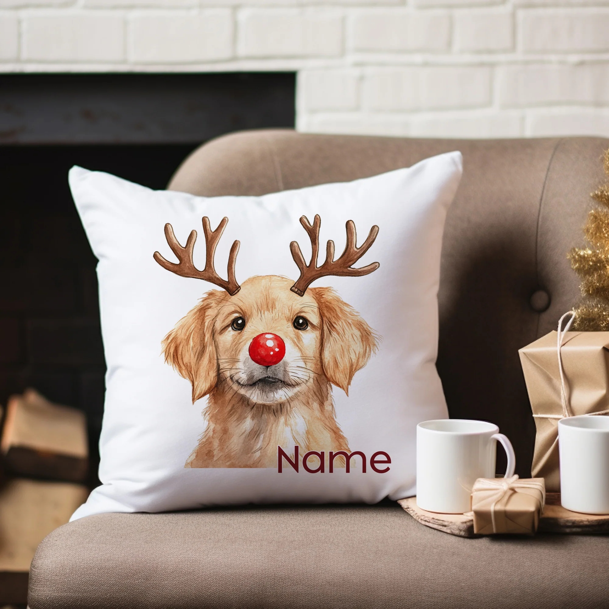 Kissenbezug Weihnachten Golden Retriever - Image 4
