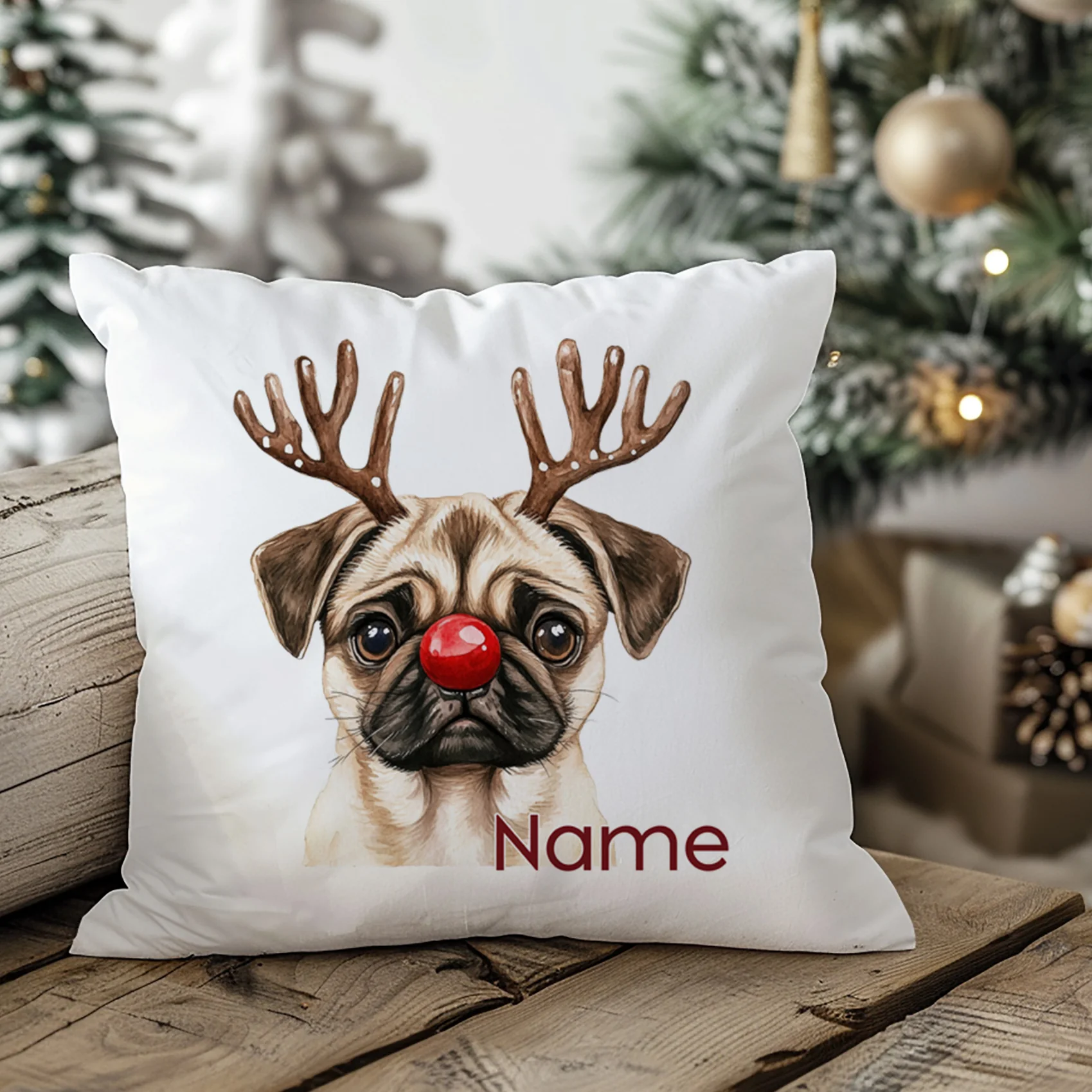 Kissenbezug Weihnachten Mops - Image 3