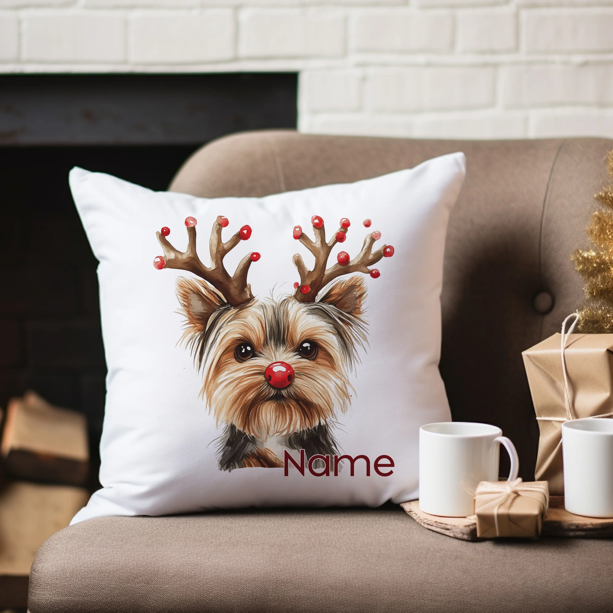 Kissenbezug Weihnachten Yorkshire Terrier - Image 4
