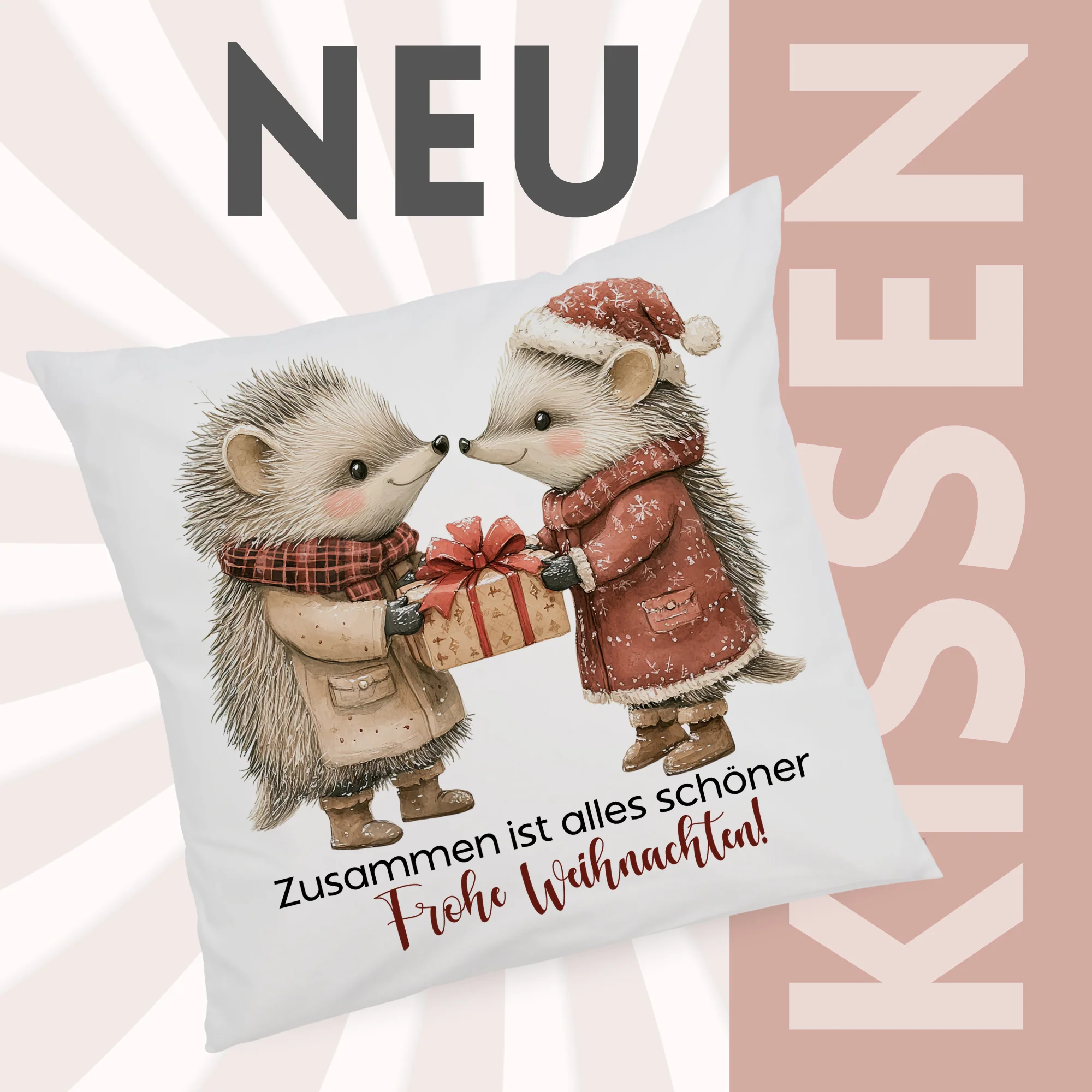 Kissenbezug Weihnachts-Motiv - Gemeinsam Freude teilen - Image 2