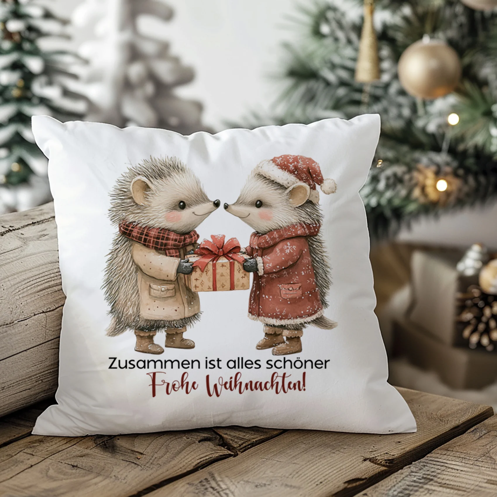 Kissenbezug Weihnachts-Motiv - Gemeinsam Freude teilen - Image 3