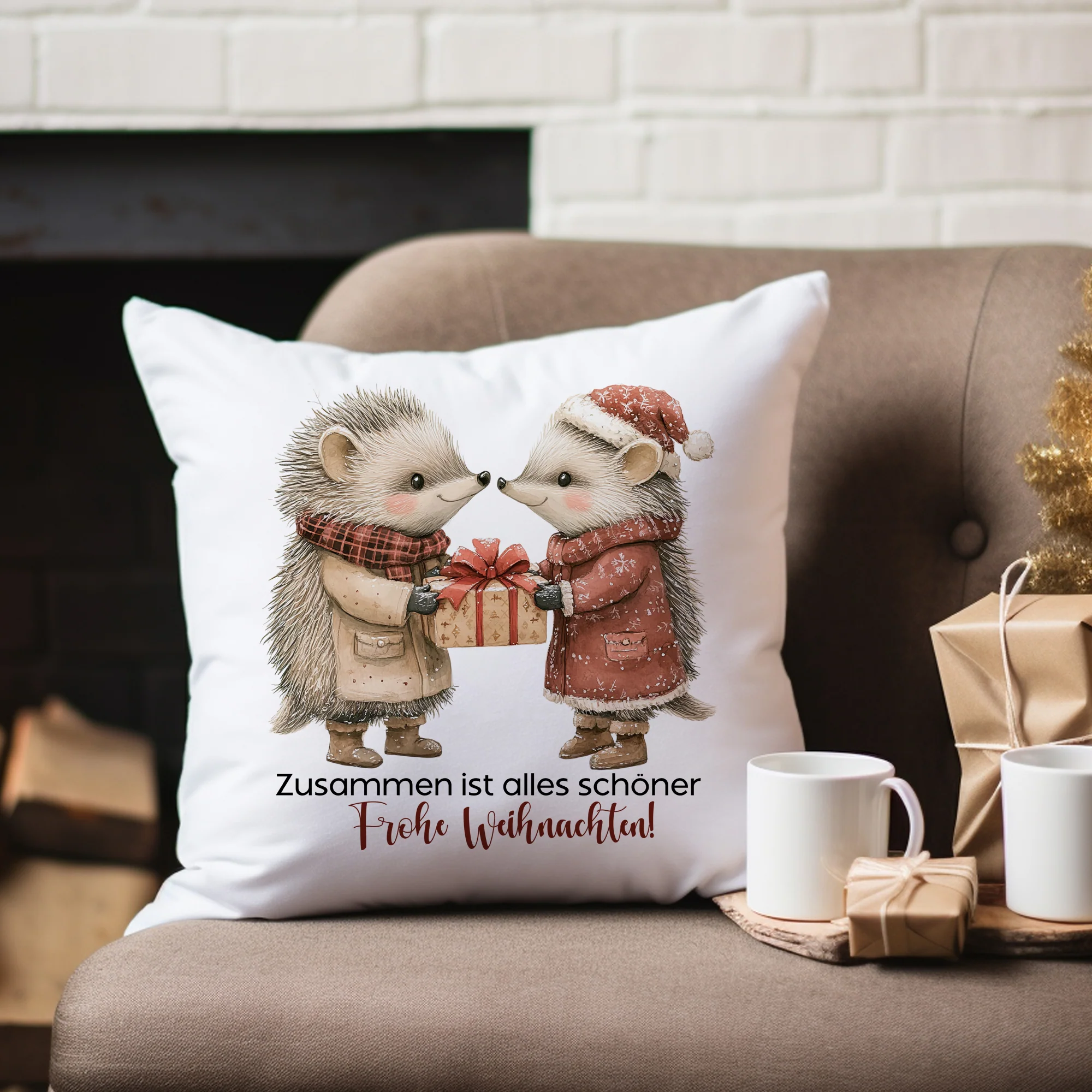 Kissenbezug Weihnachts-Motiv - Gemeinsam Freude teilen - Image 4