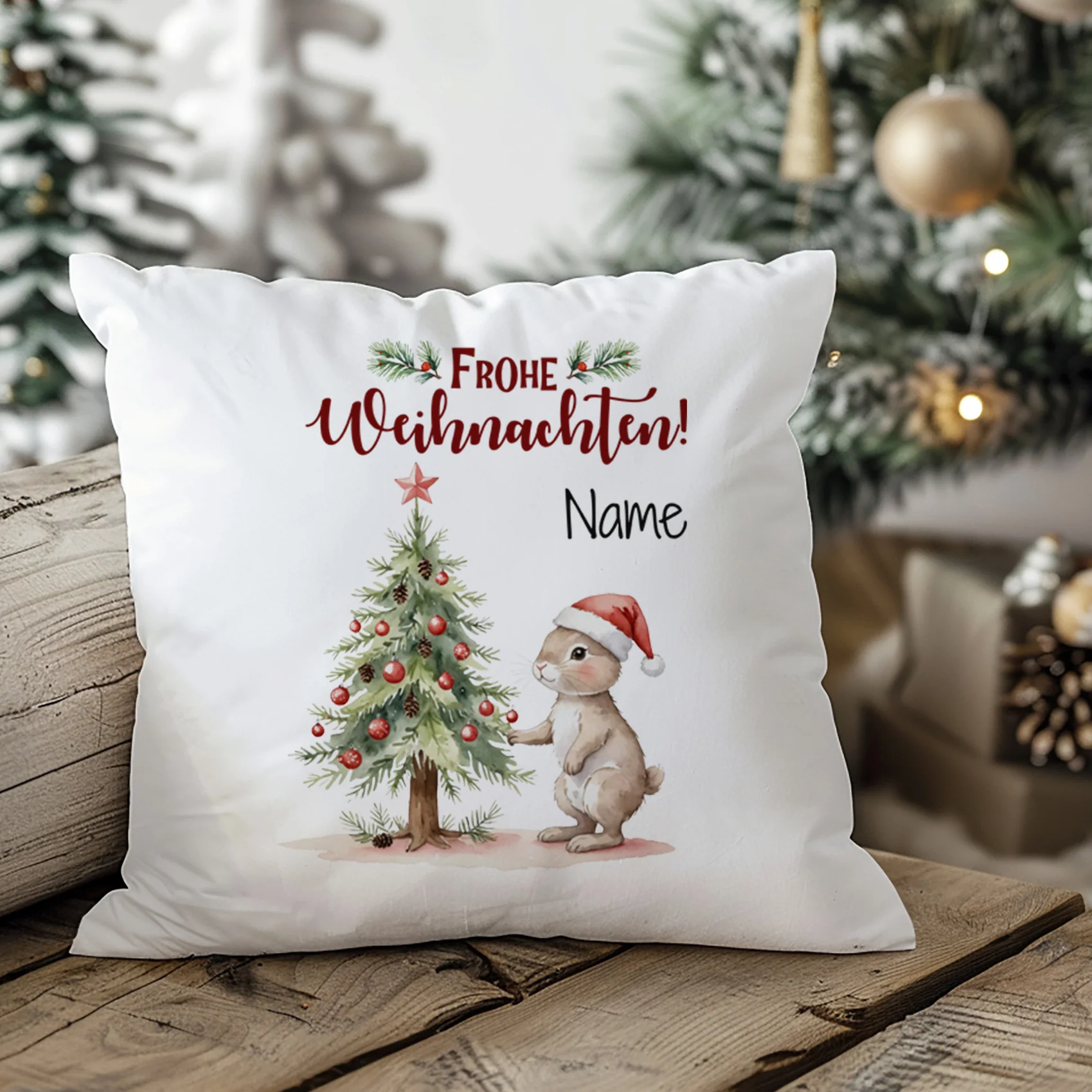 Kissenbezug Weihnachtsmotiv - Frohe Weihnachten für dein Zuhause - Image 3