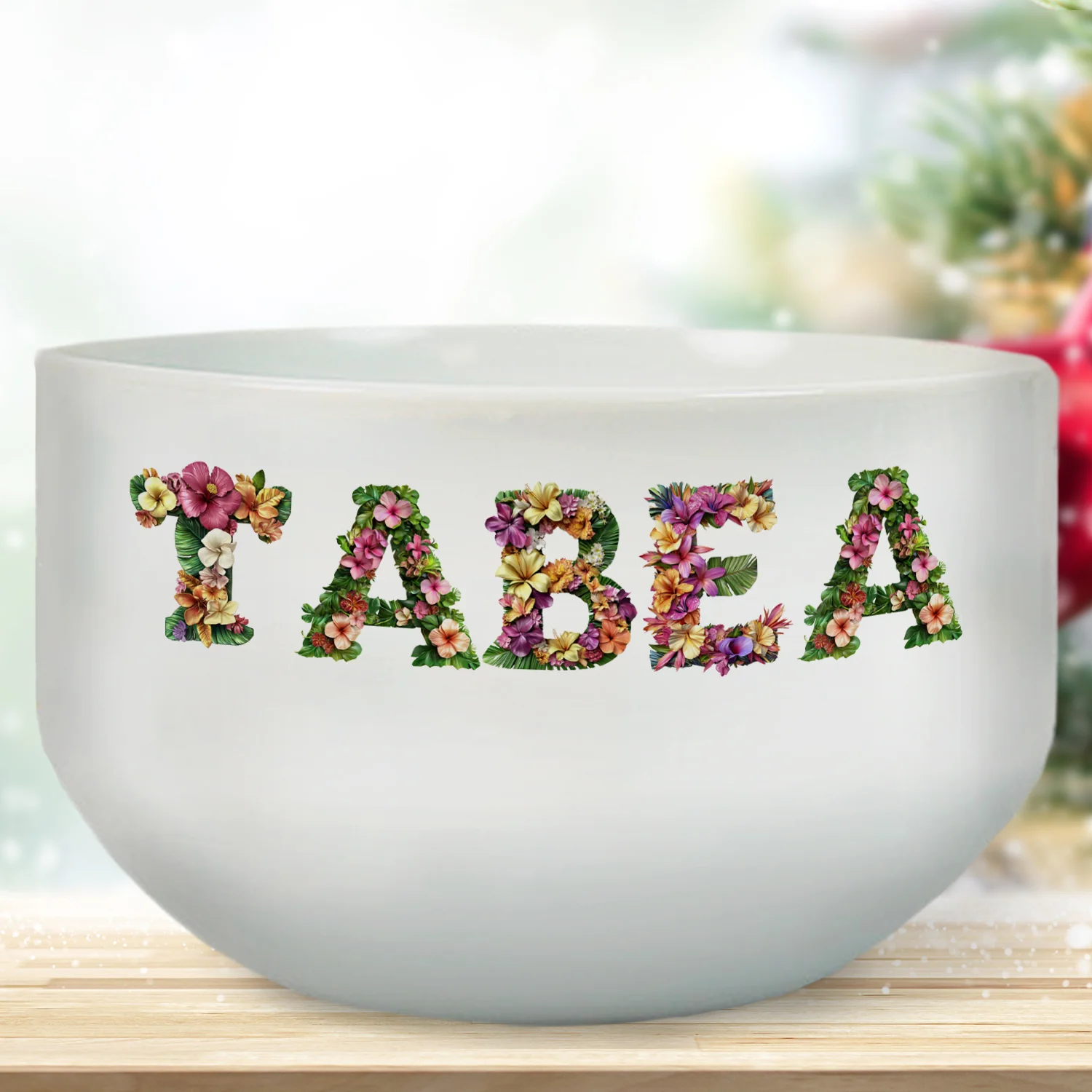 Müslischale mit Blumen Schrift - Image 4