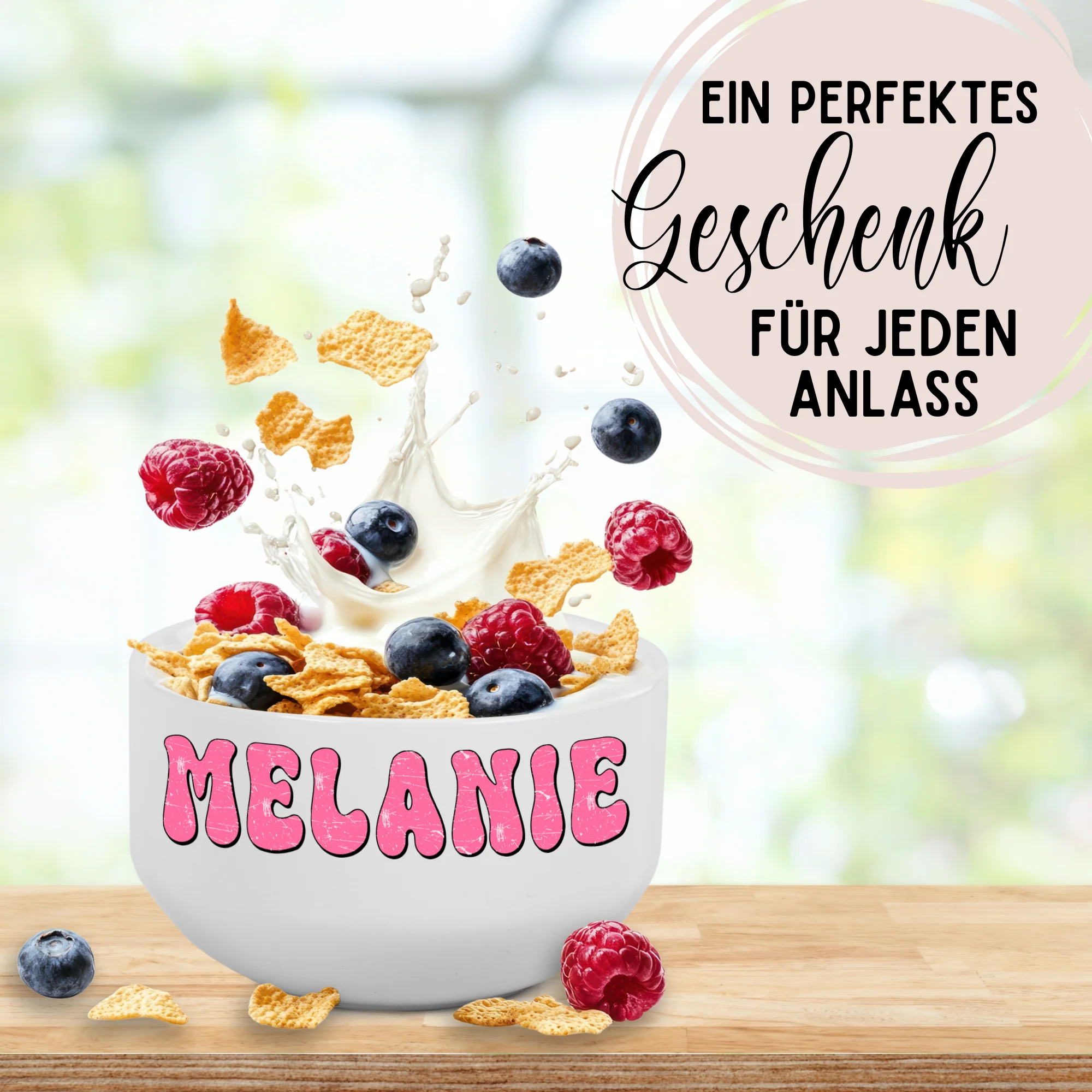 Müslischale mit Namen in Rosa Schrift - Image 7
