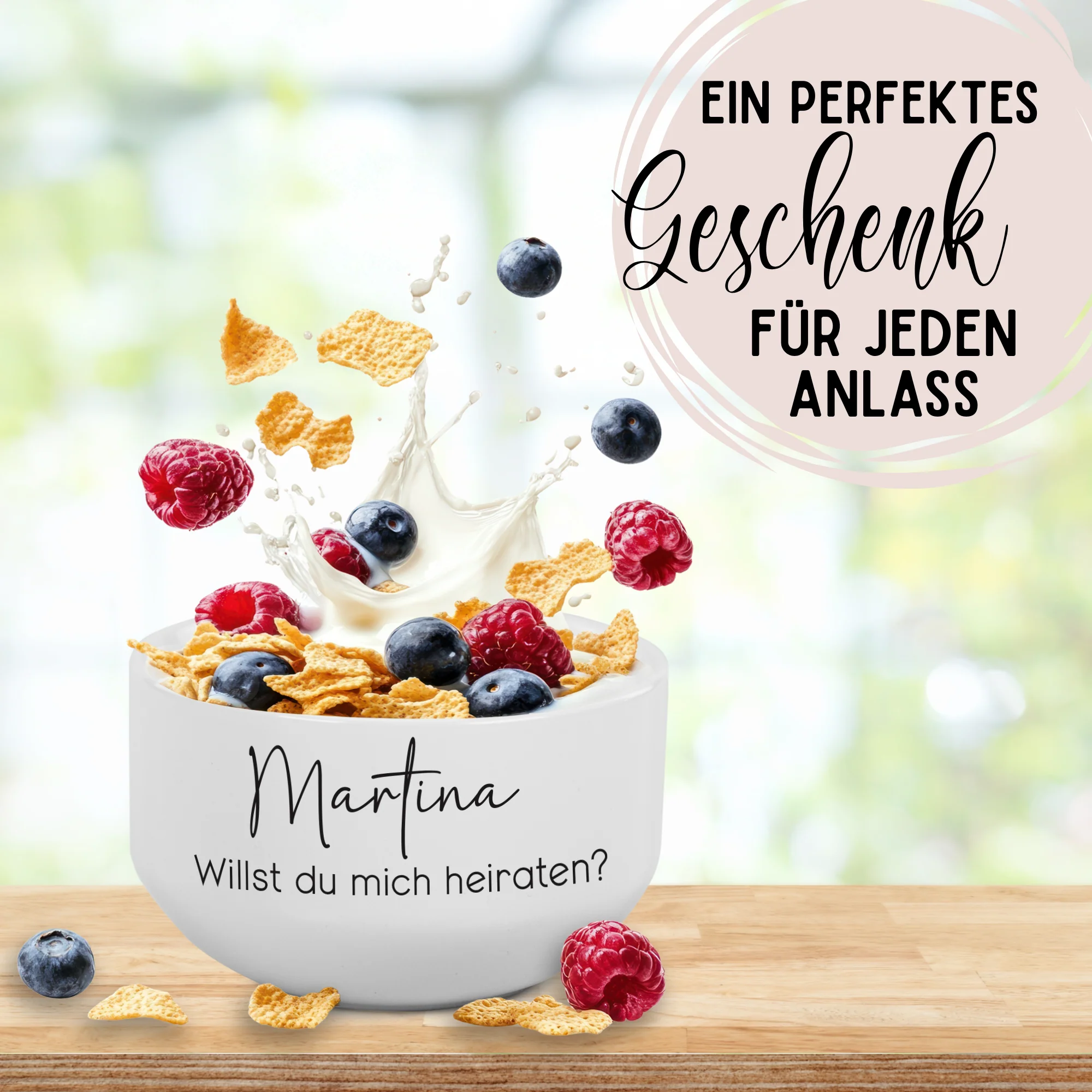 Müslischale mit Wunschtext in zwei Zeilen - Image 7