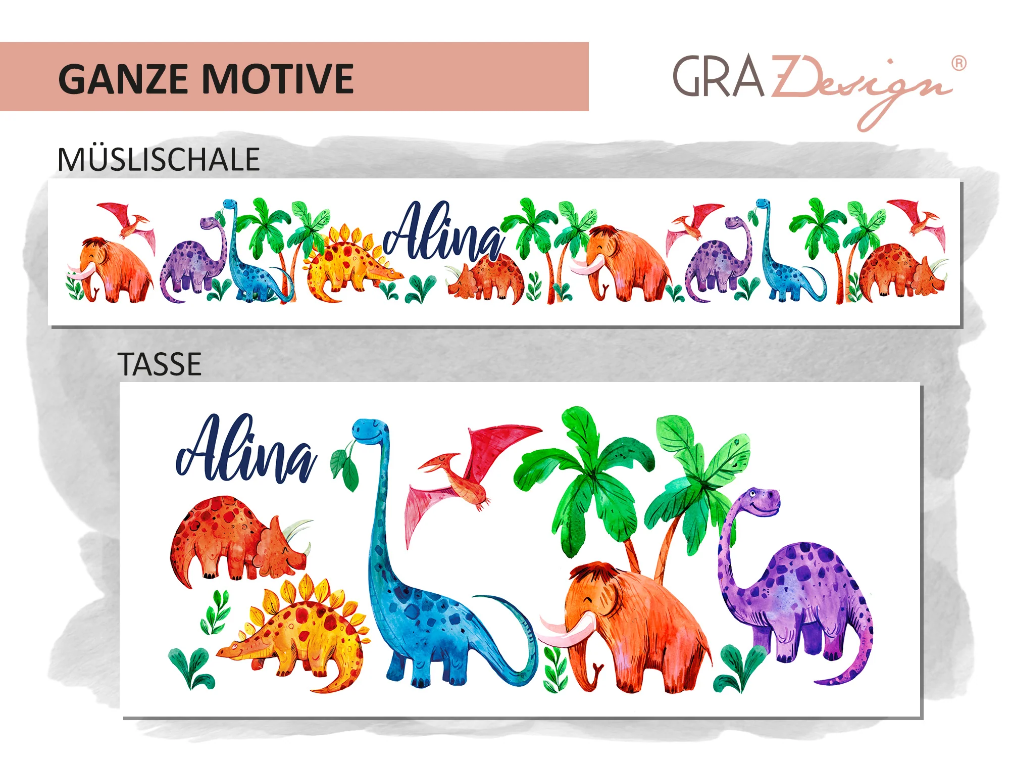 Müslischale & Tasse Set Dinosaurier - Image 2