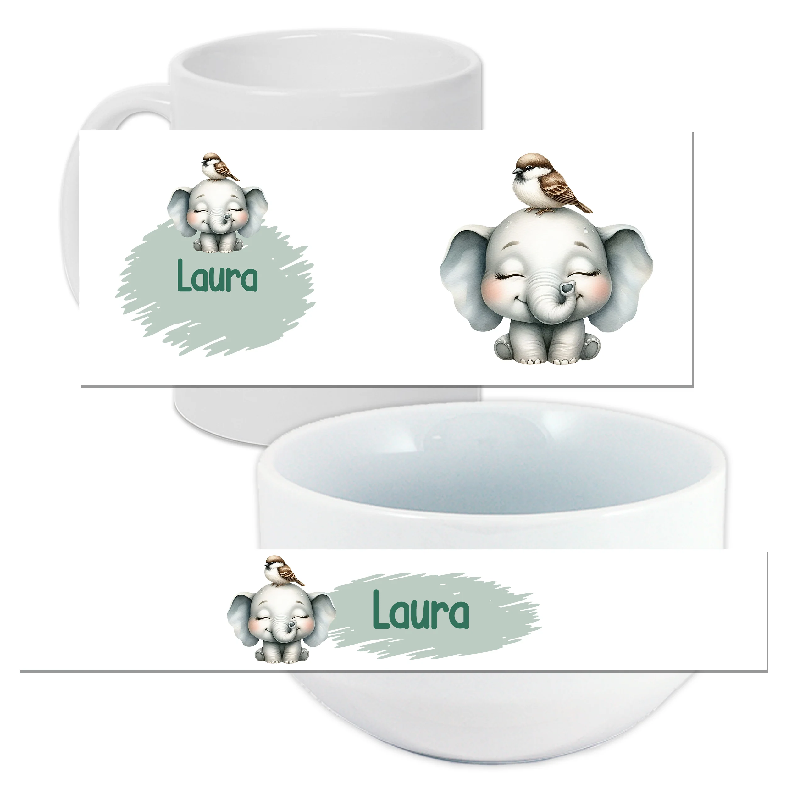 Müslischale & Tasse Set mit Elefant - Image 3