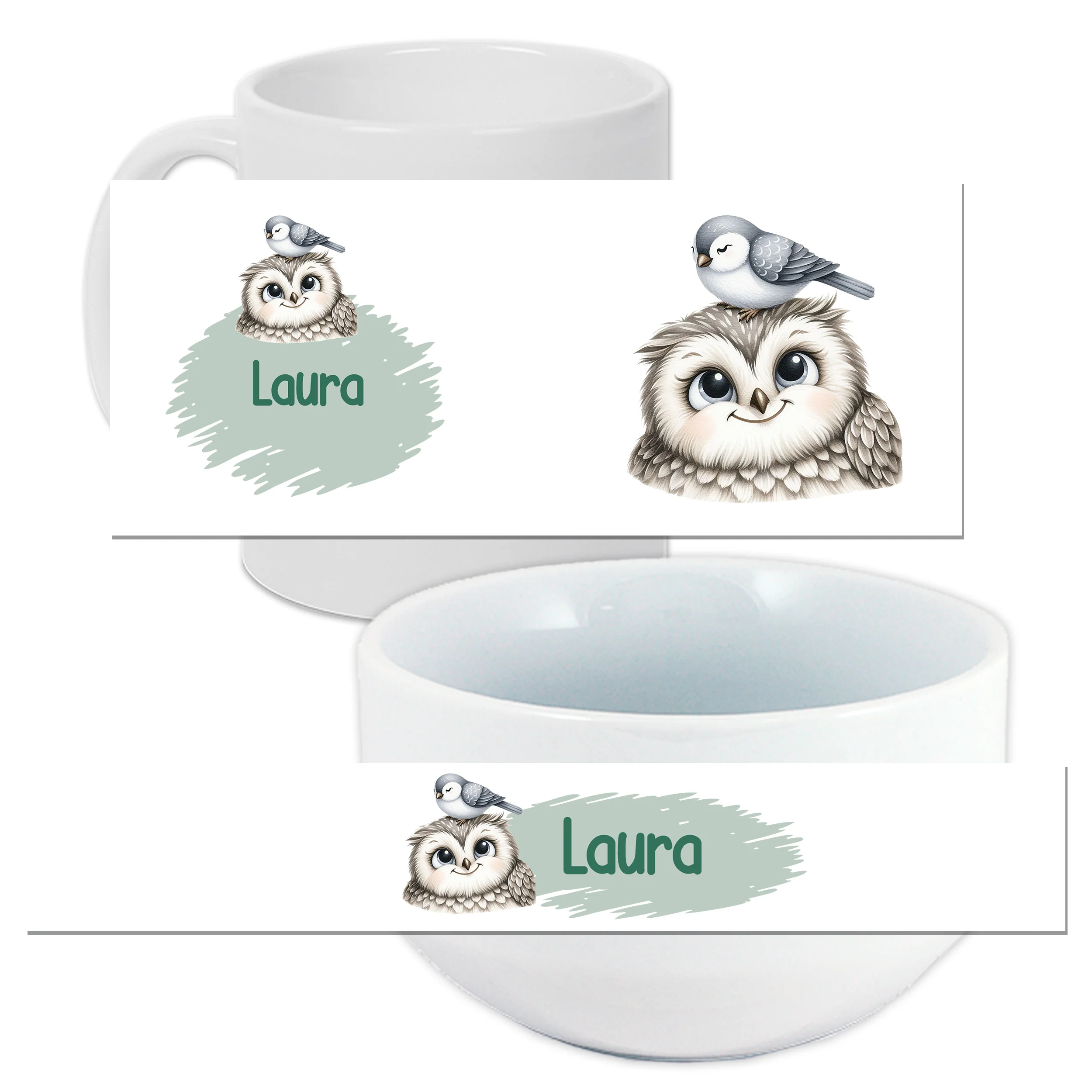 Müslischale & Tasse Set mit Eule - Image 3