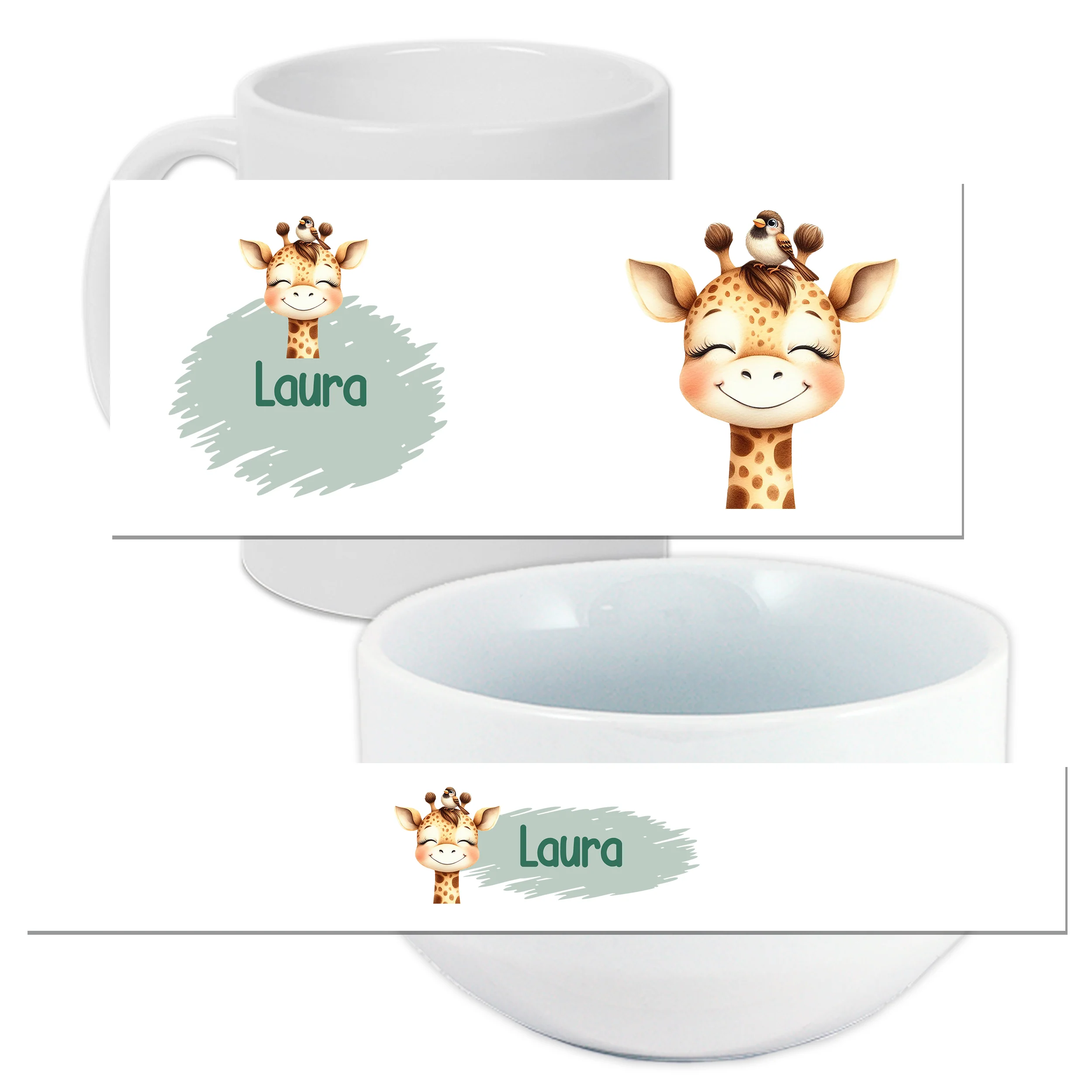 Müslischale & Tasse Set mit Giraffe - Image 3
