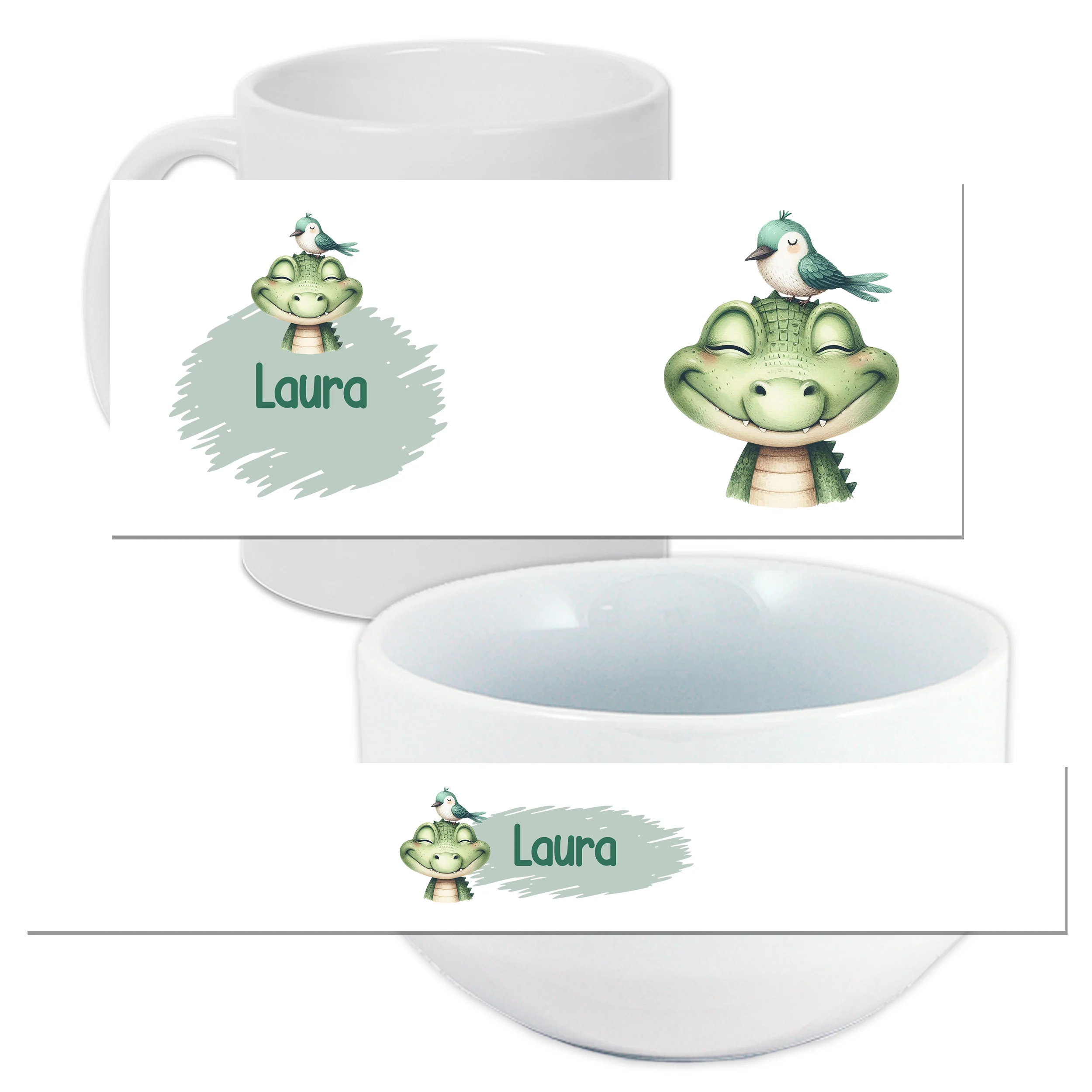 Müslischale & Tasse Set mit Krokodil - Image 3
