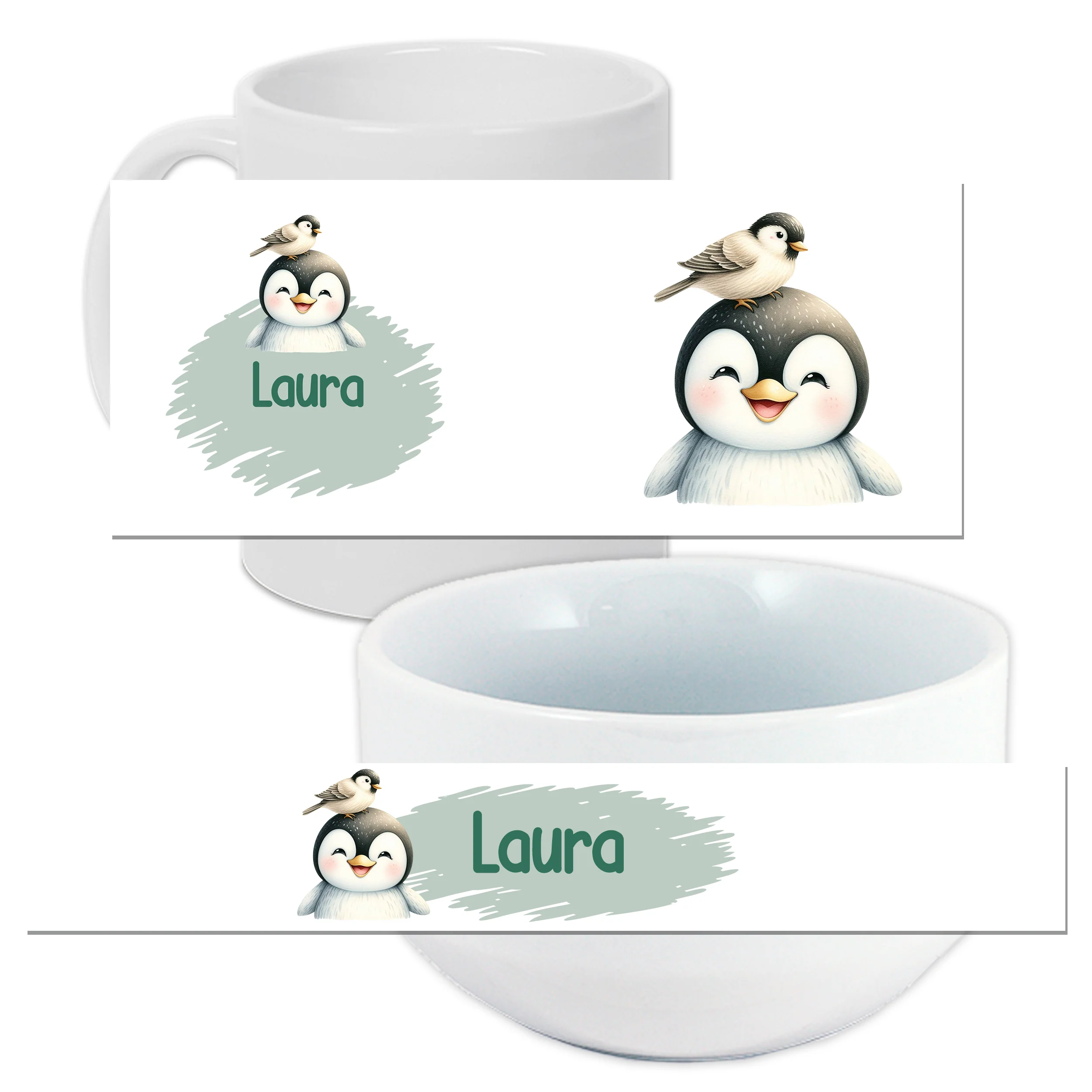 Müslischale & Tasse Set mit Pinguinen - Image 3