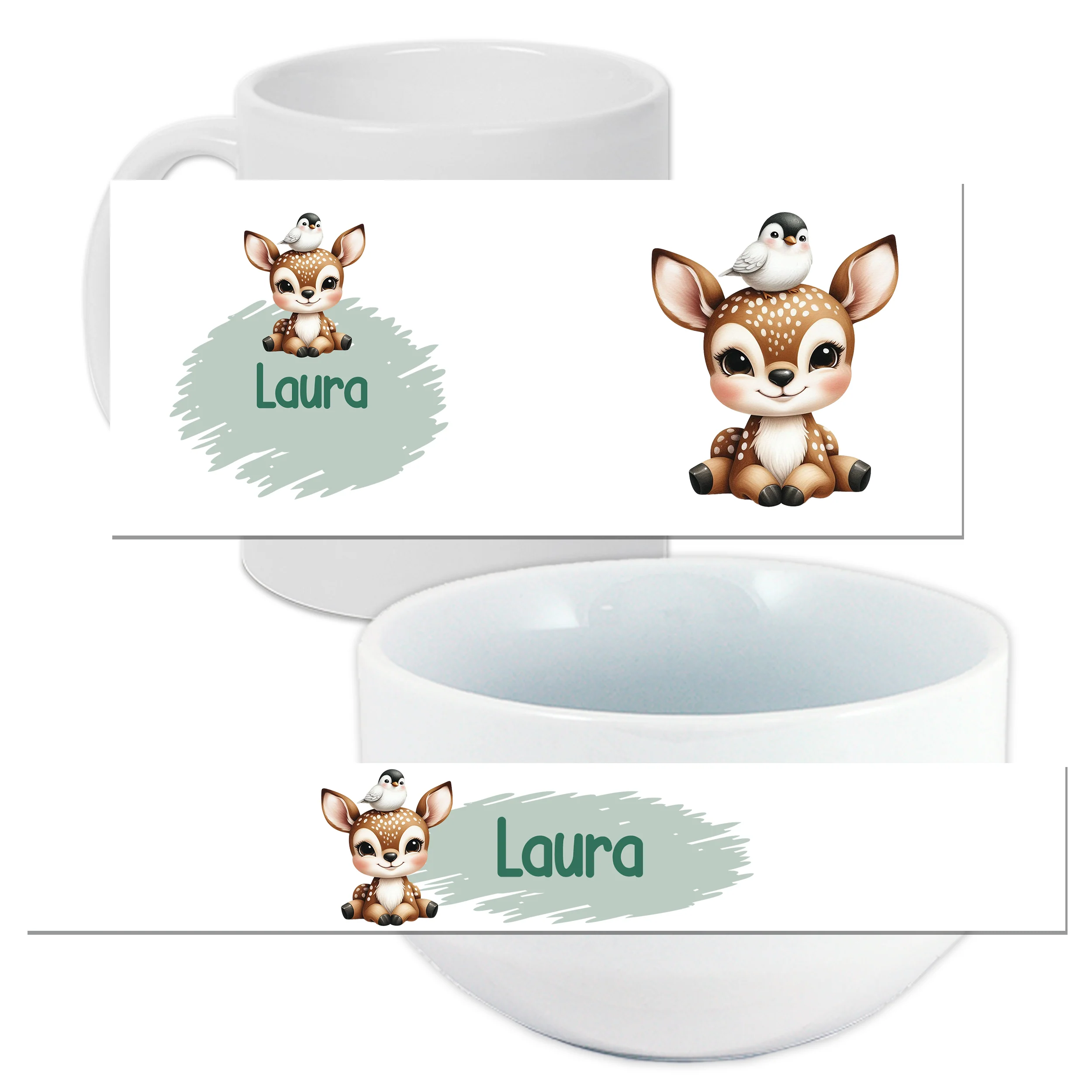 Müslischale & Tasse Set mit süßem Reh - Image 3