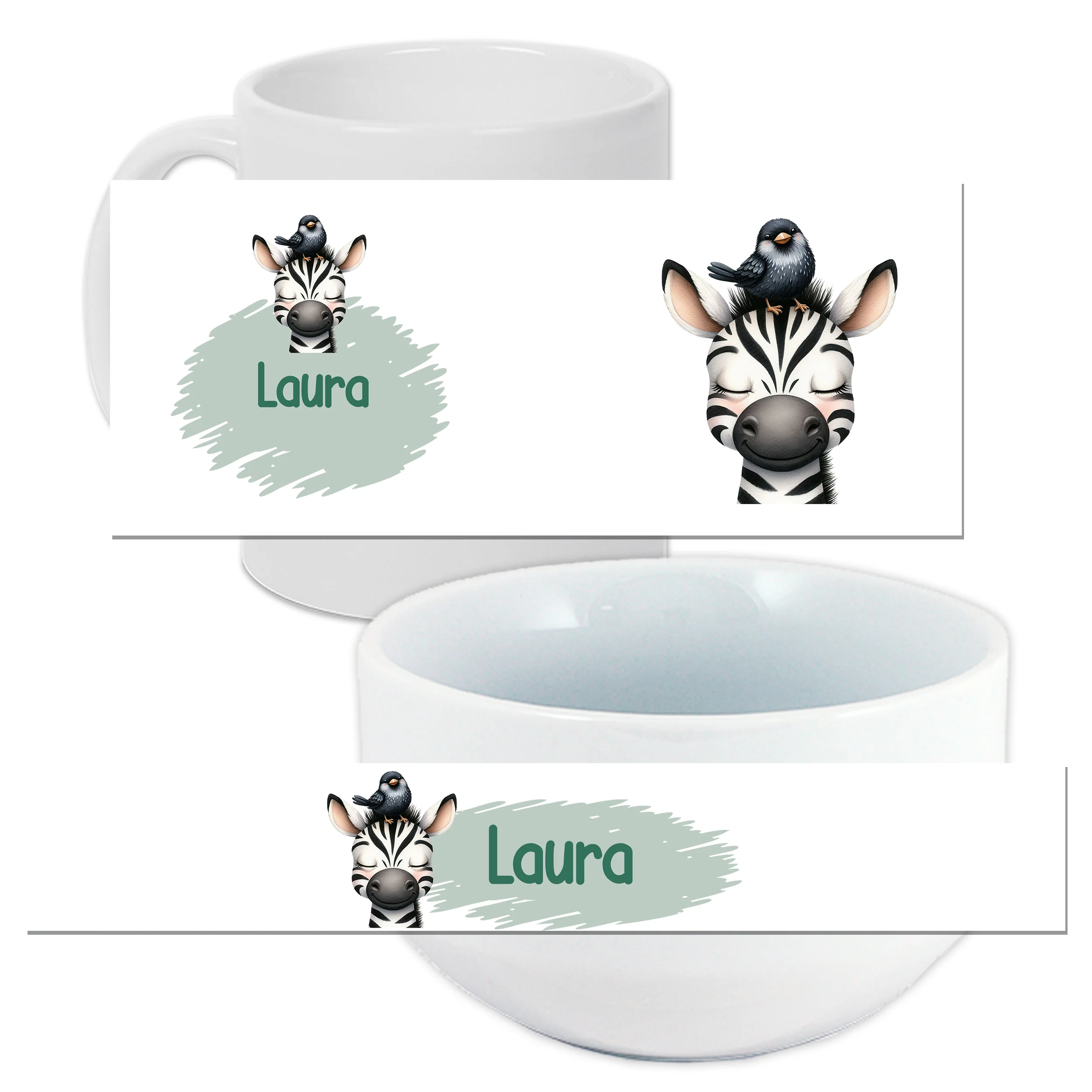 Müslischale & Tasse Set mit Zebra - Image 3