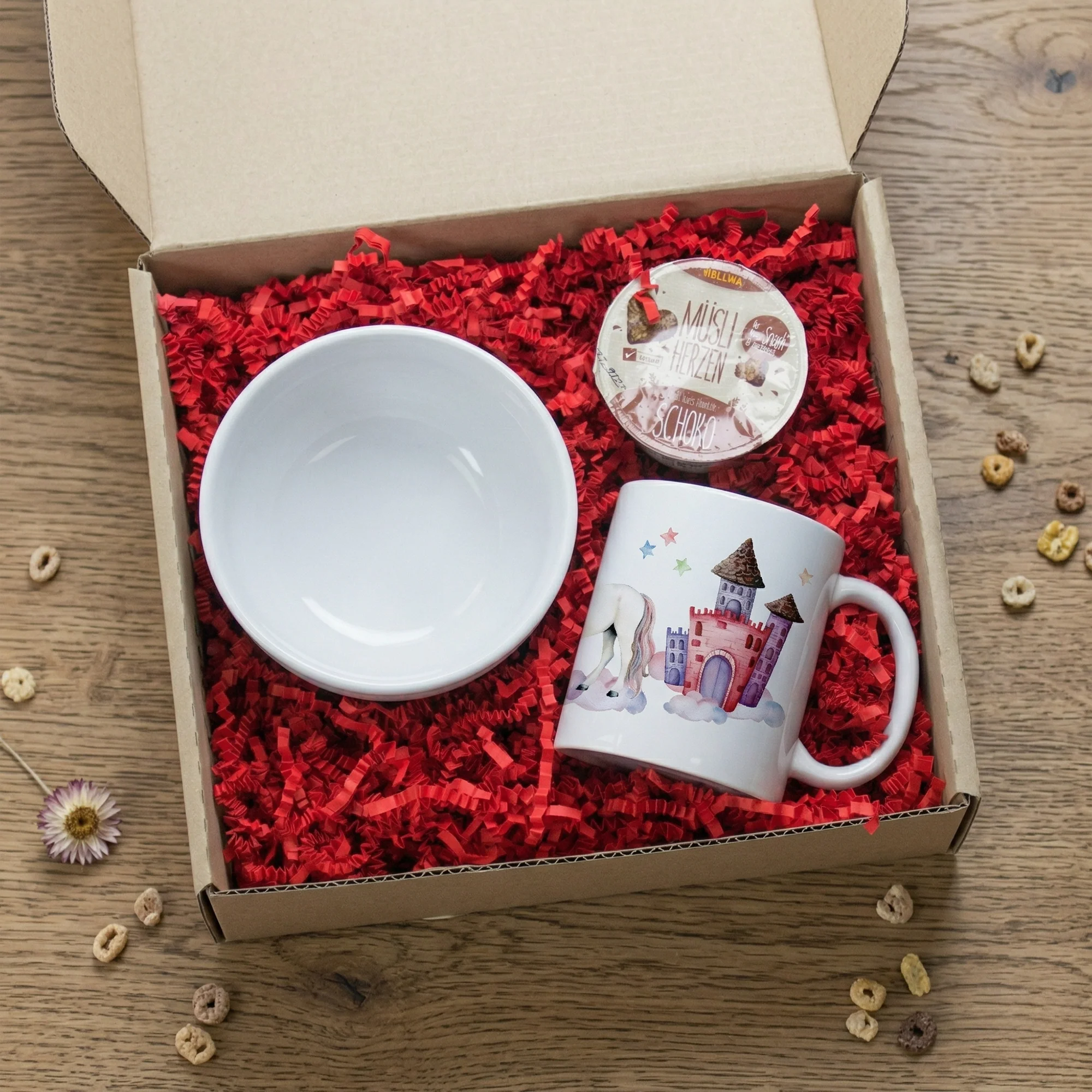 Müslischale & Tasse Set Regenbogen & Einhörner - Image 6