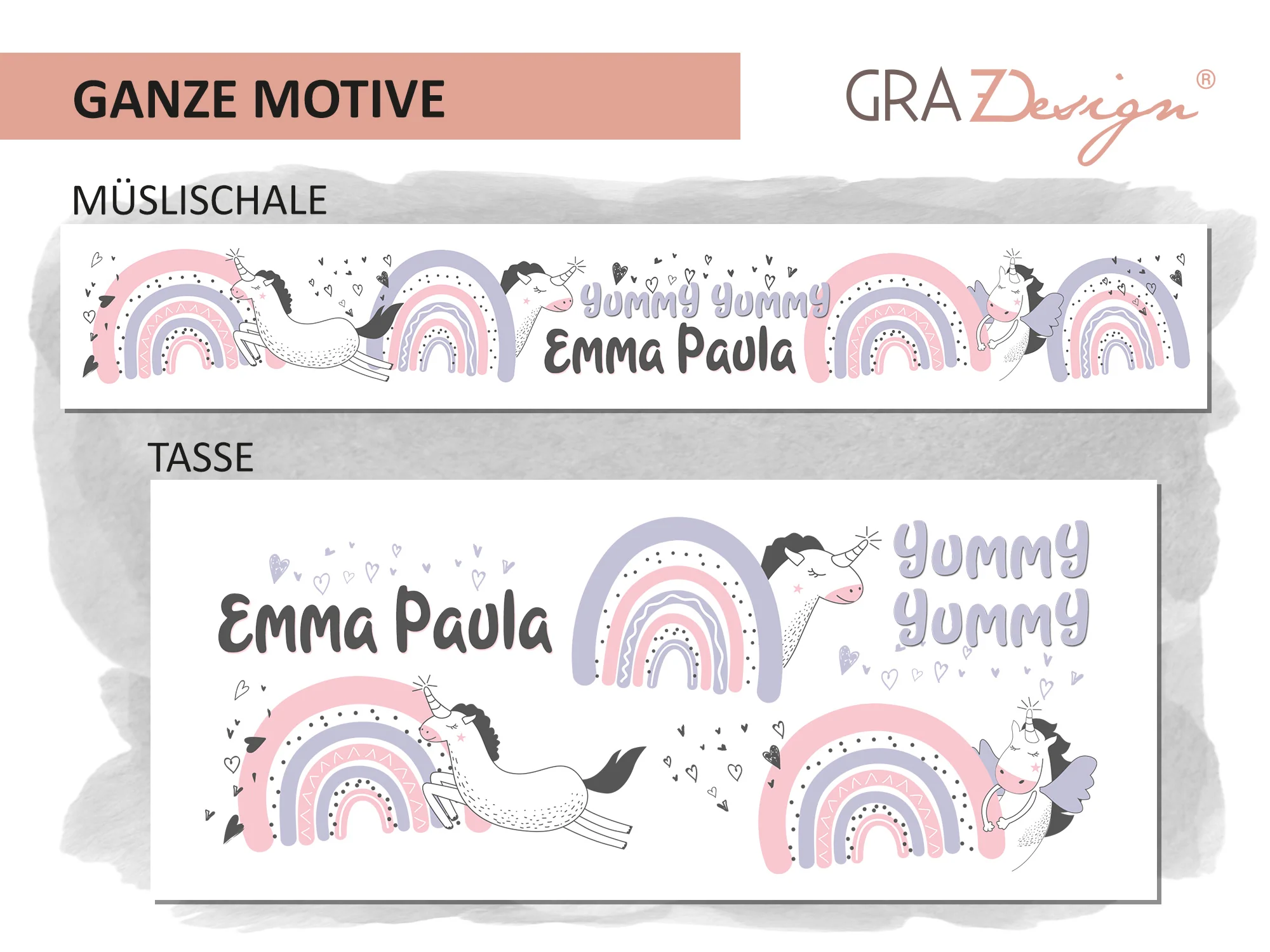 Müslischale & Tasse Set Süße Einhörner - Image 2
