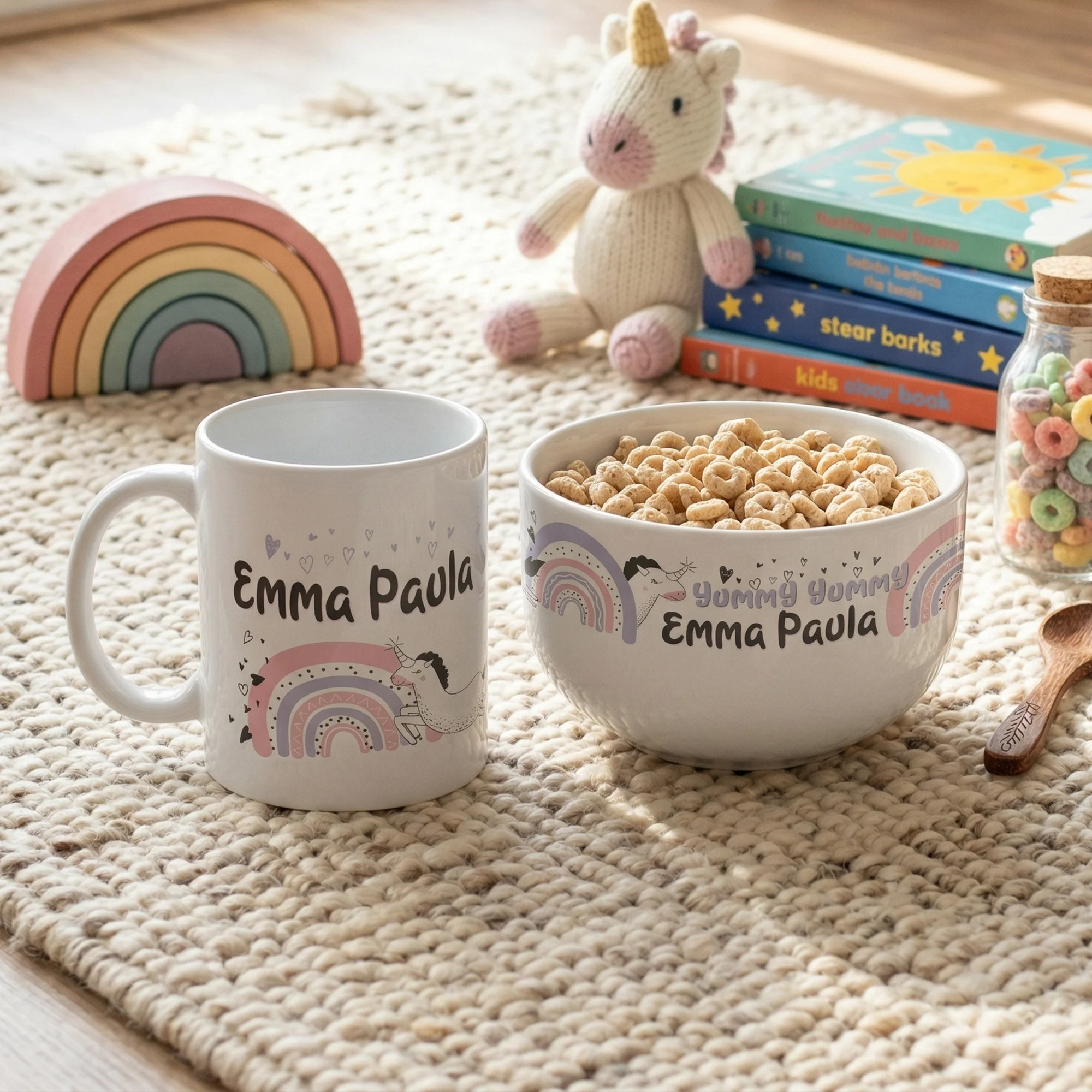 Müslischale & Tasse Set Süße Einhörner - Image 3