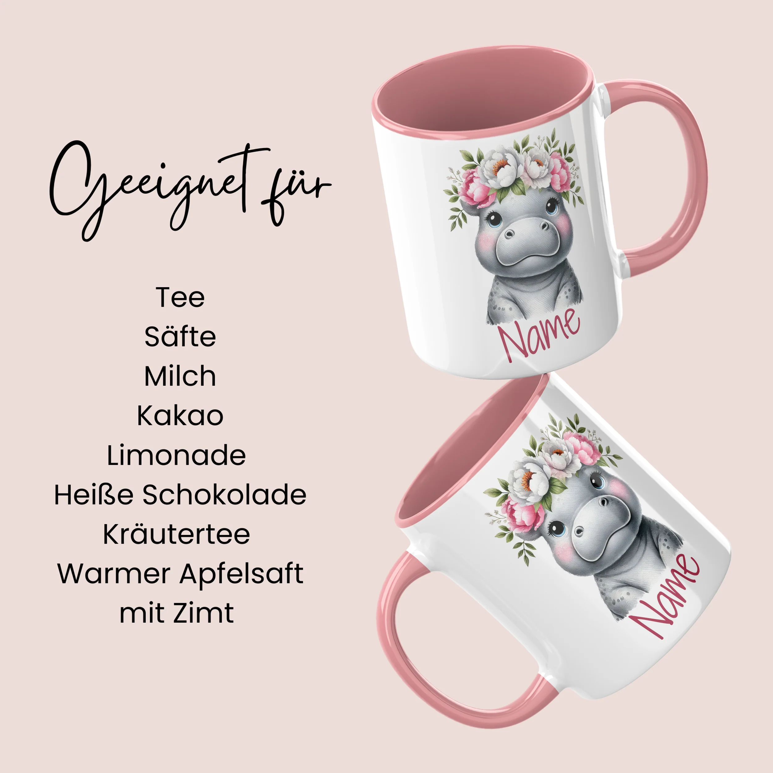 Personalisierte Tasse Nilpferd - Image 6