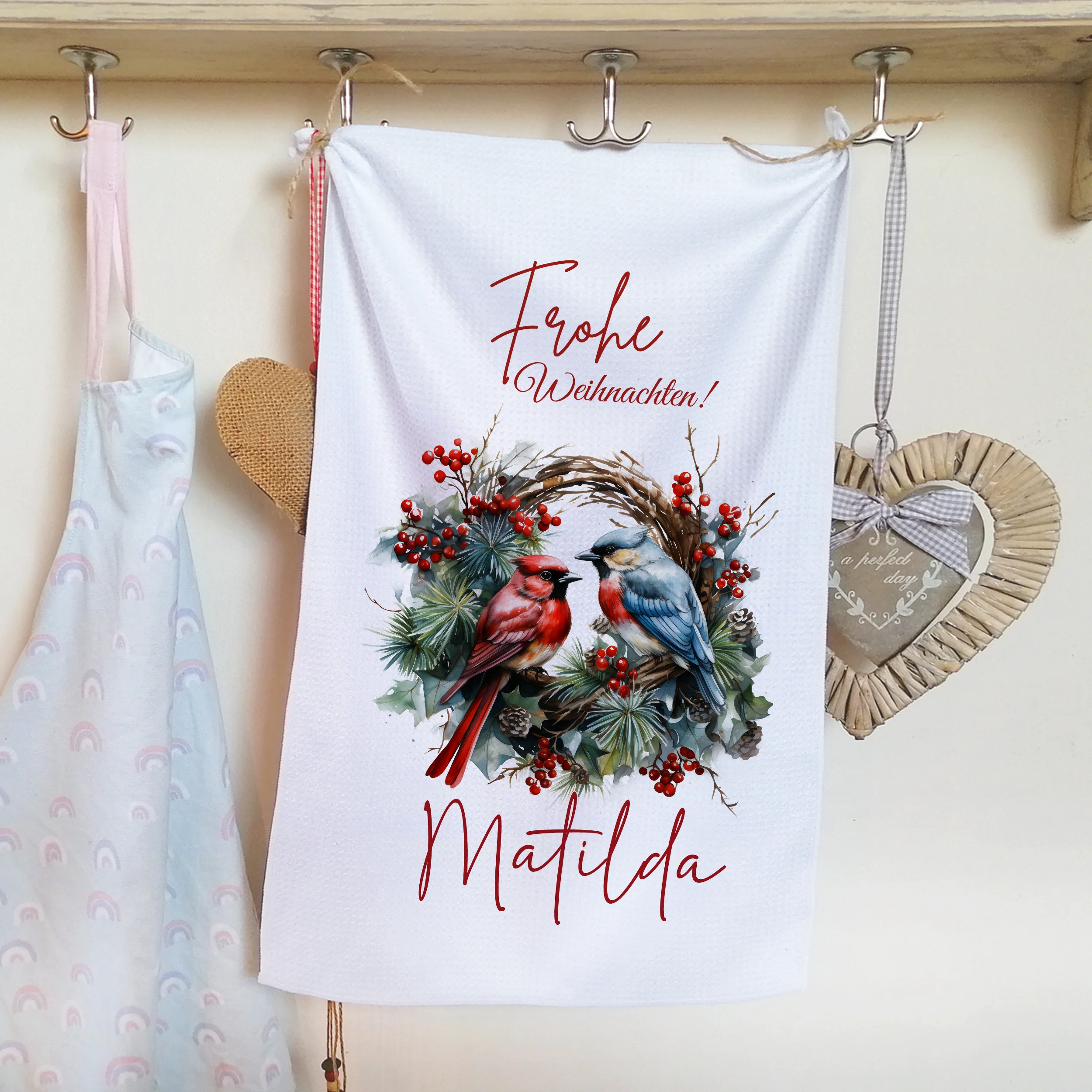 Personalisiertes Geschirrtuch Weihnachten - Ein Fest der Farben - Image 3