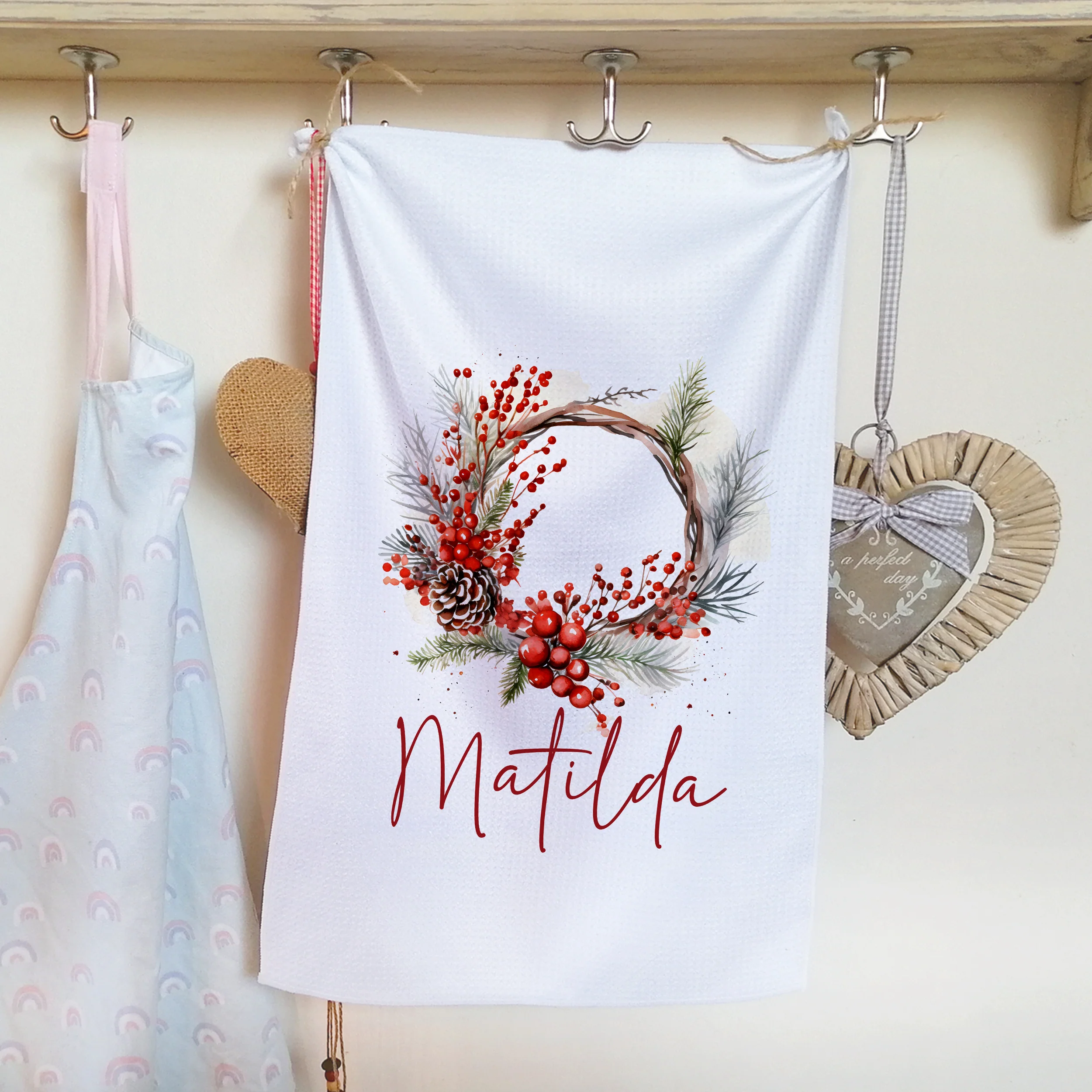 Personalisiertes Geschirrtuch Weihnachten - Ein festlicher Willkommensgruß - Image 3