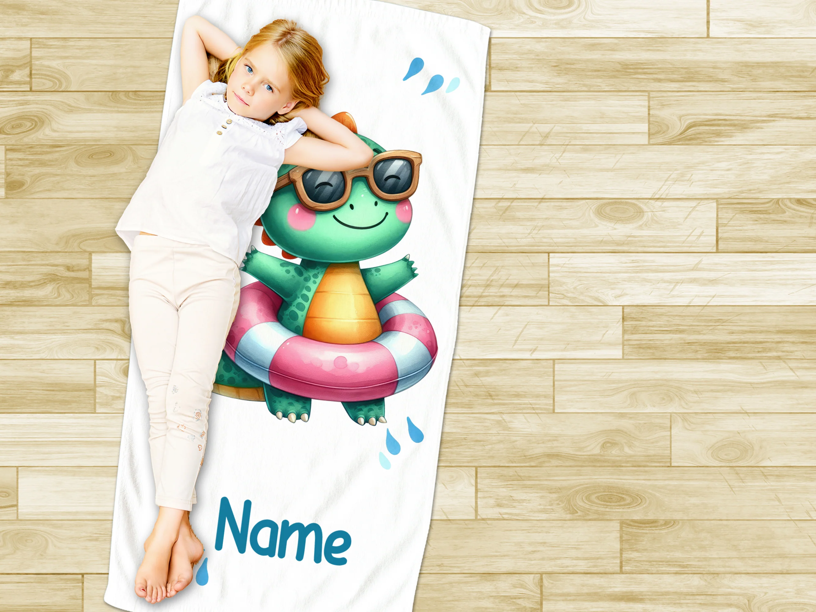 Poolparty Handtuch mit lustigem Drachenmotiv - Image 3