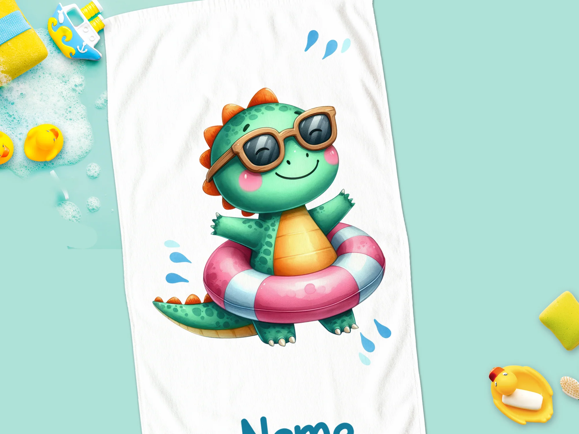 Poolparty Handtuch mit lustigem Drachenmotiv - Image 4