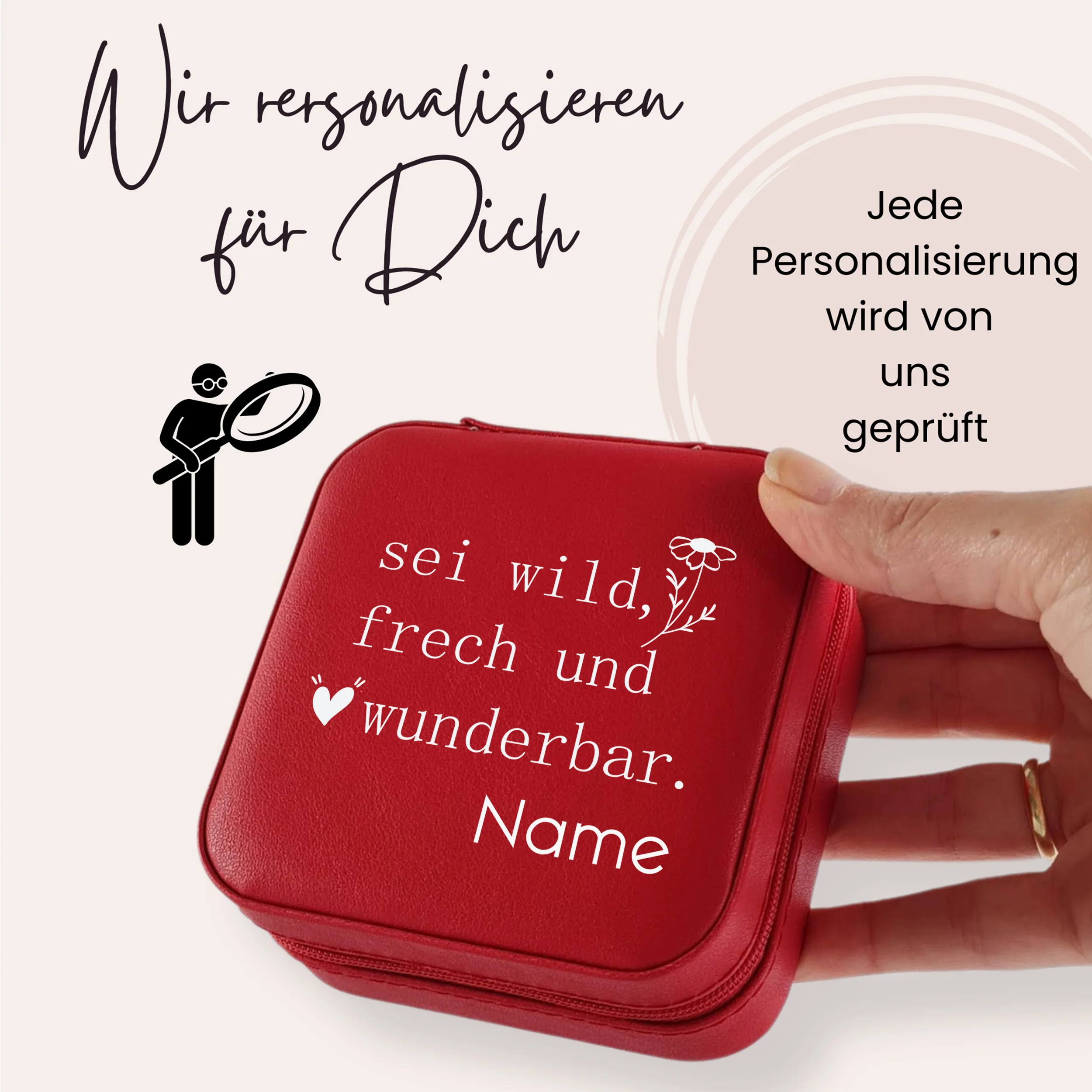 Schmuckkästchen mit blumigem Spruch - Für wilde Herzen - Image 2