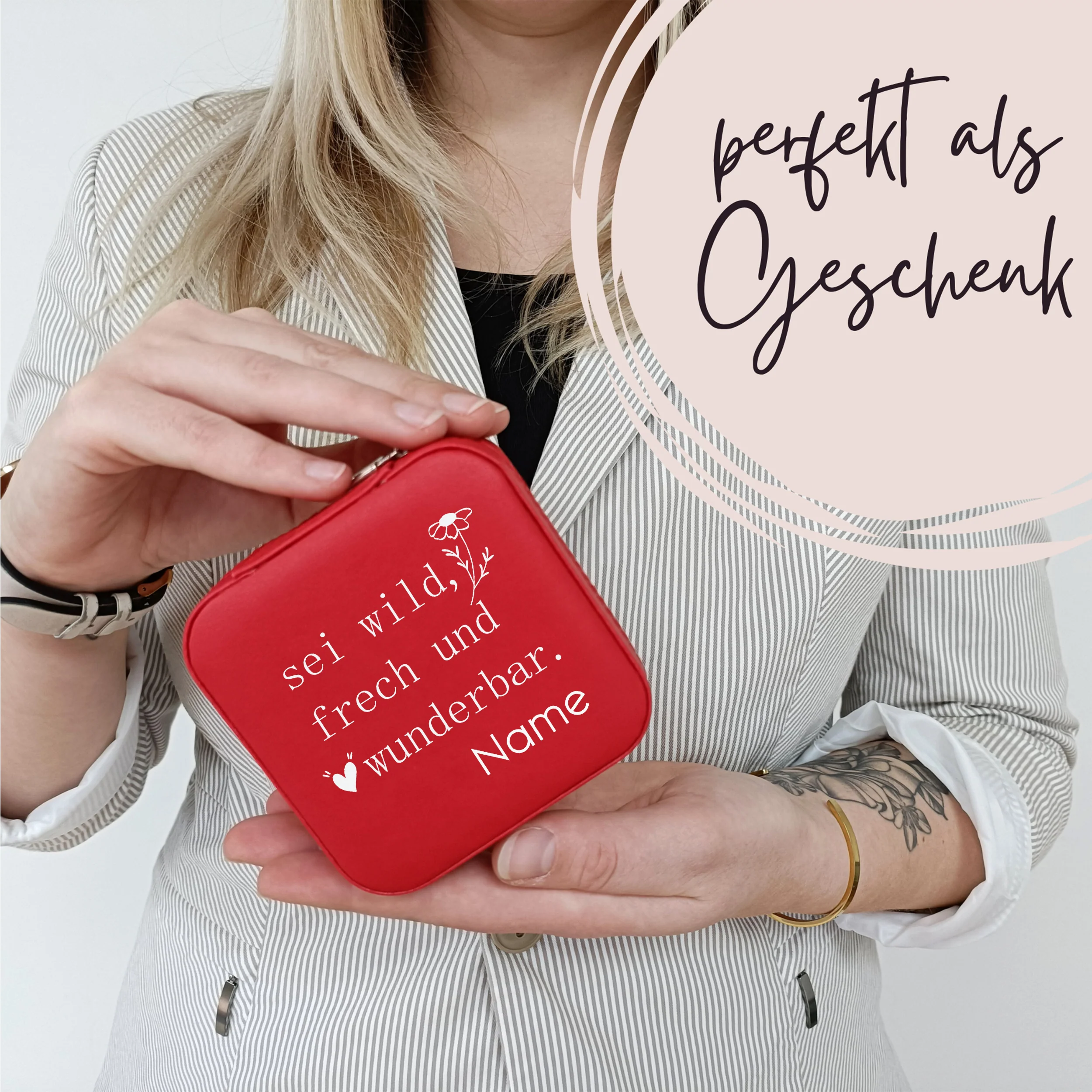 Schmuckkästchen mit blumigem Spruch - Für wilde Herzen - Image 3
