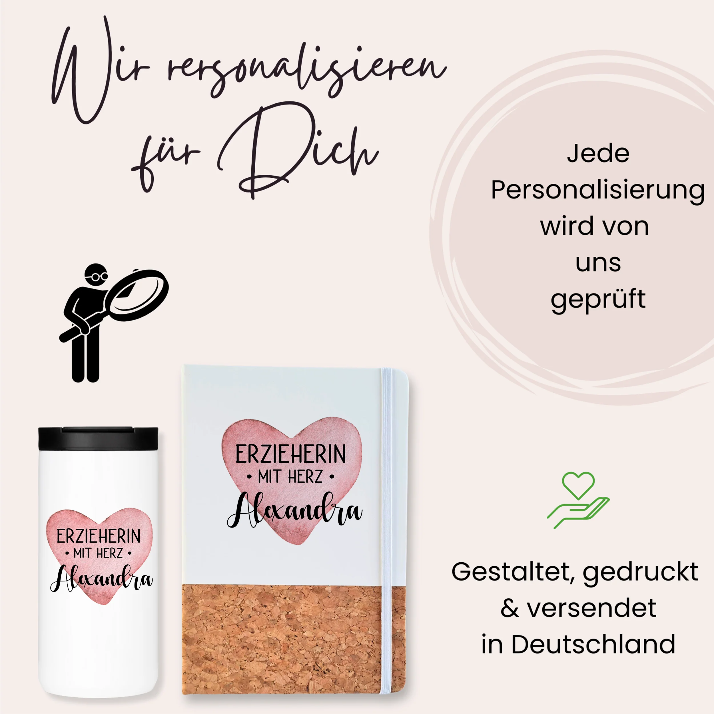 Set Kaffeebecher mit Notizbuch - Für die liebevolle Erzieherin - Image 3