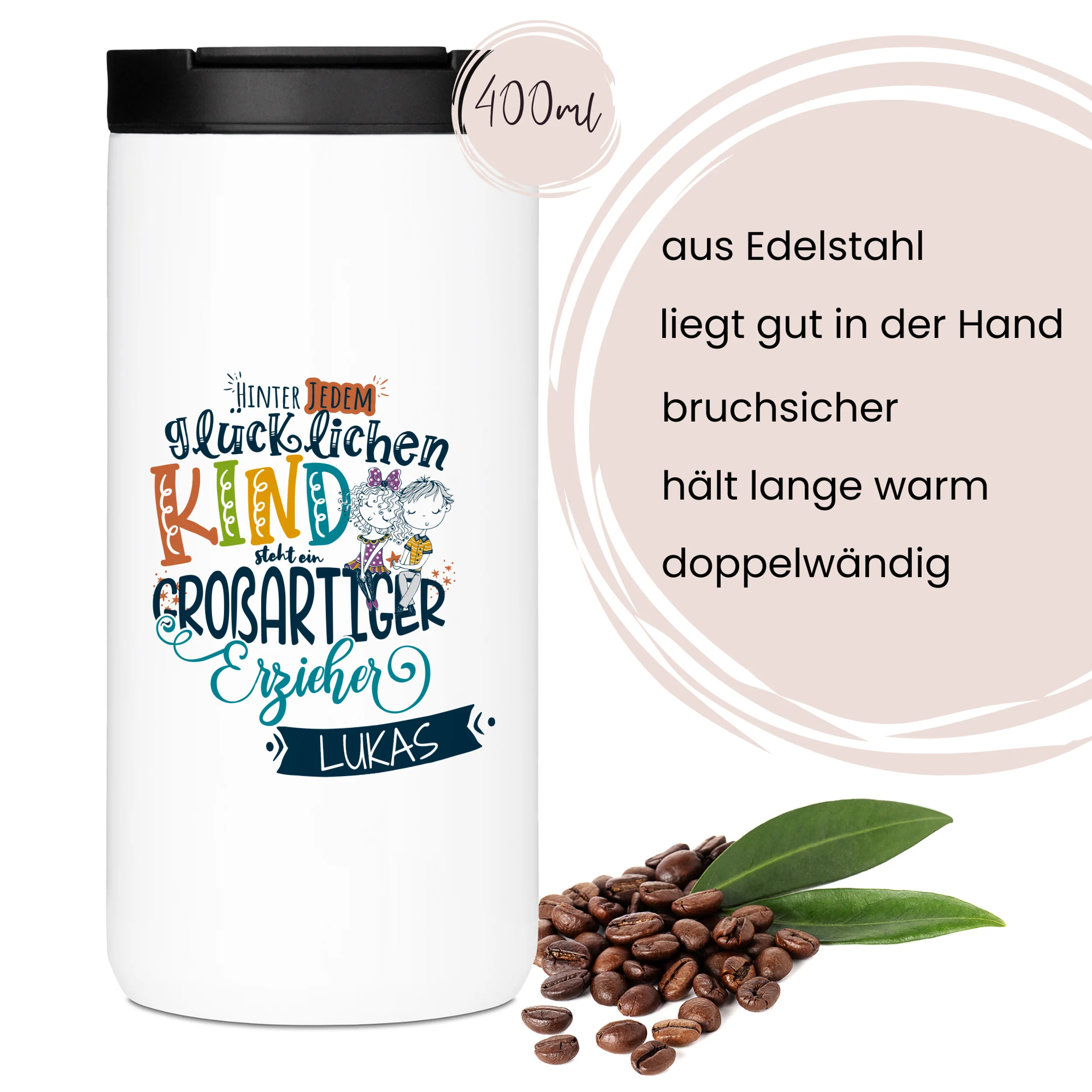 Set Kaffeebecher mit Notizbuch - Für großartige Erzieher - Image 3
