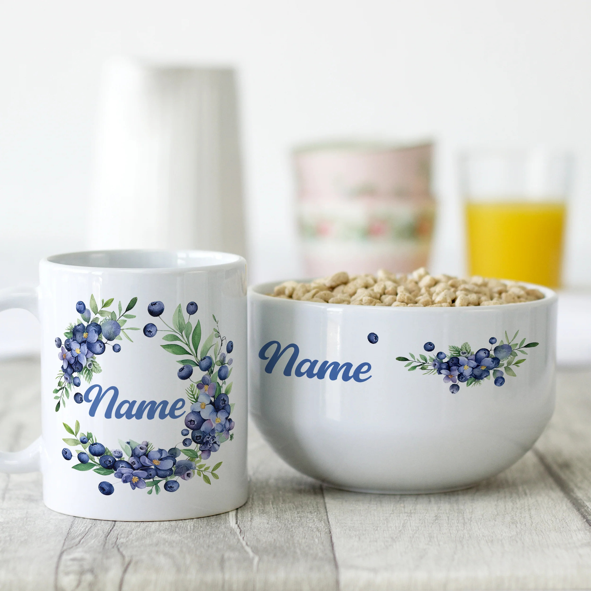 Set Müslischale mit Tasse Blaubeeren - Image 2
