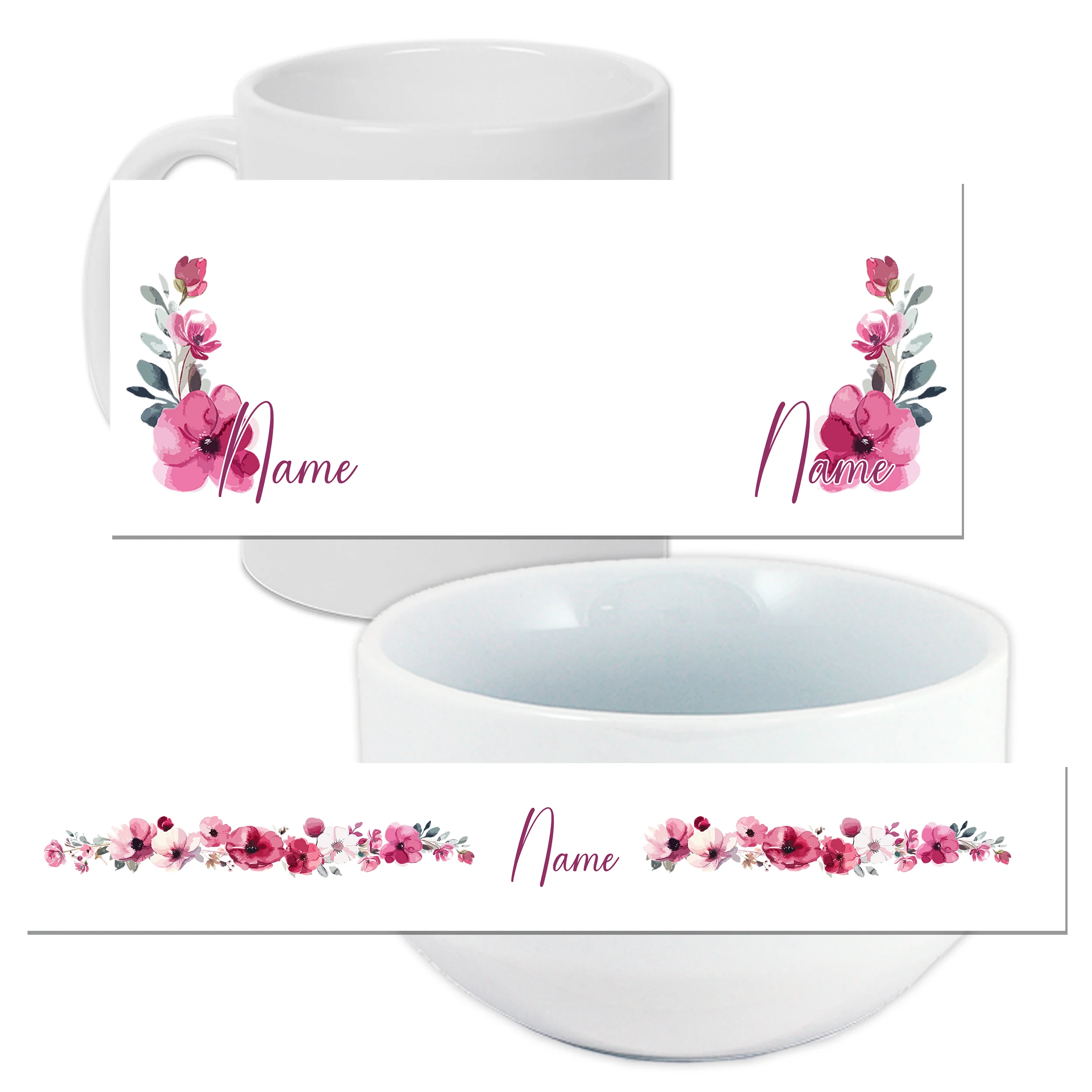 Set Müslischale mit Tasse - Blumen - Image 3