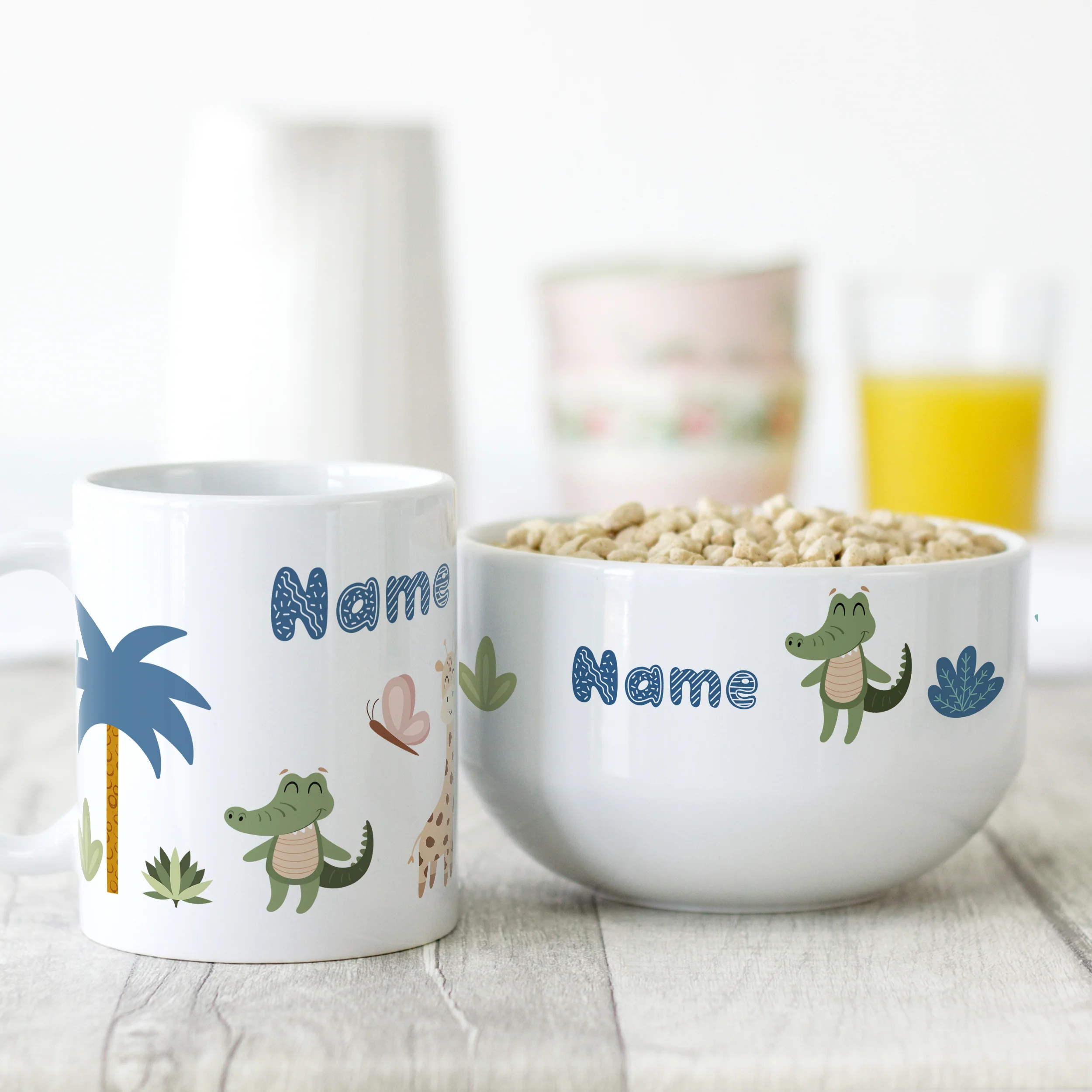Set Müslischale mit Tasse Dschungeltiere - Image 2