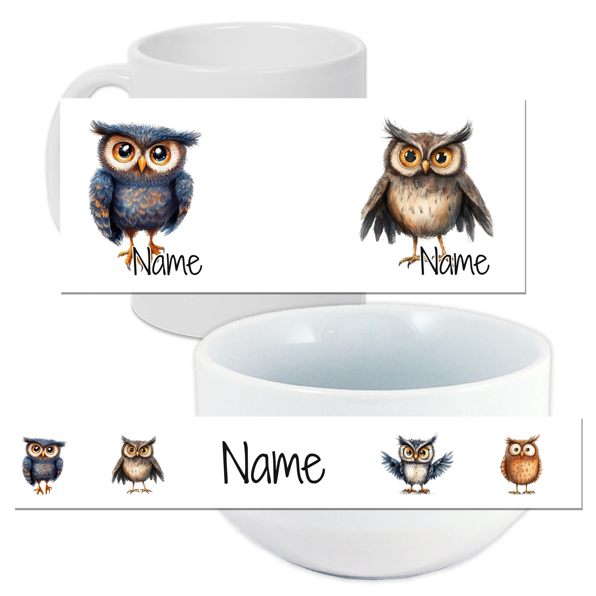Set Müslischale mit Tasse - Frühstücksmomente mit Eule - Image 3
