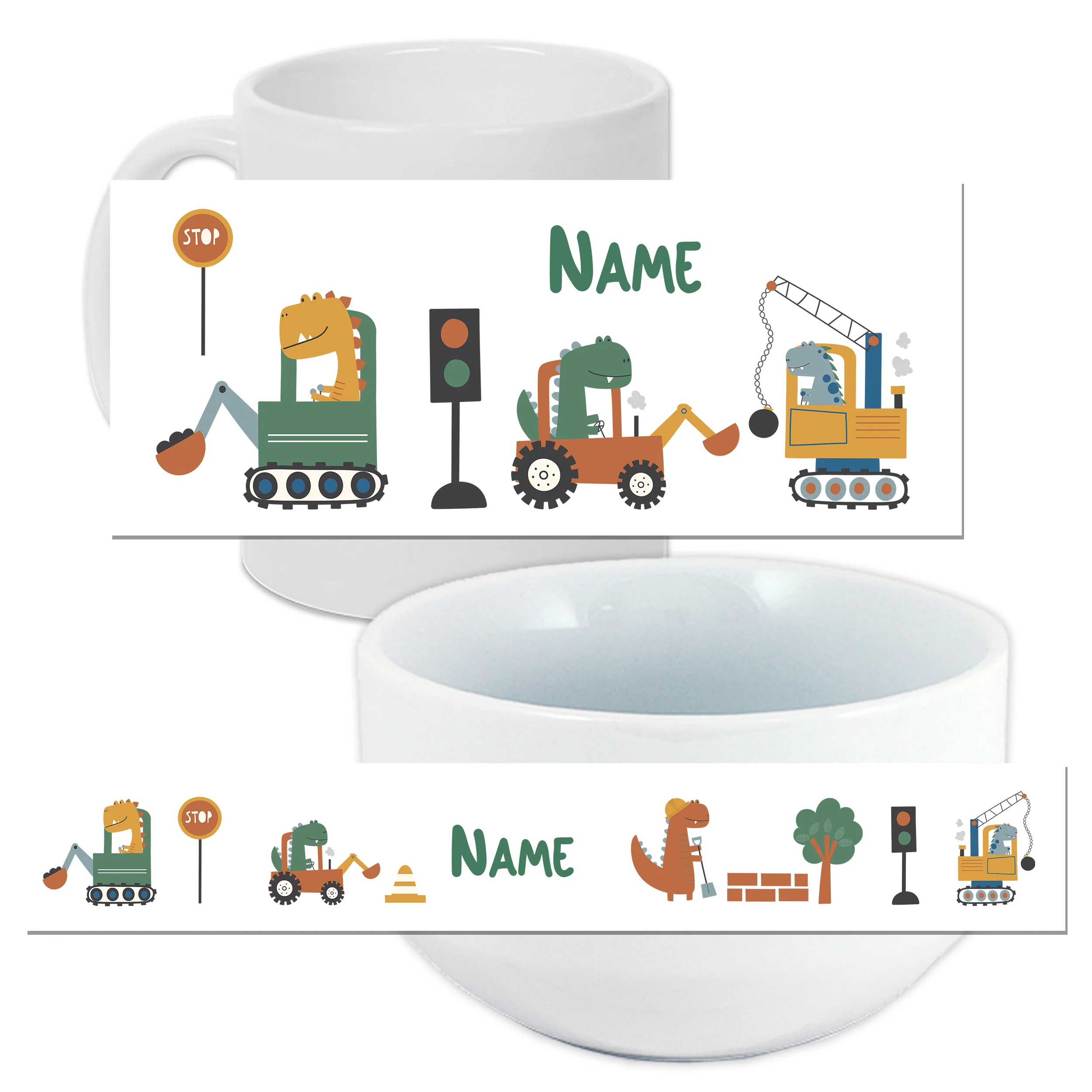 Set Müslischale mit Tasse - Für kleine Bauarbeiter - Image 3