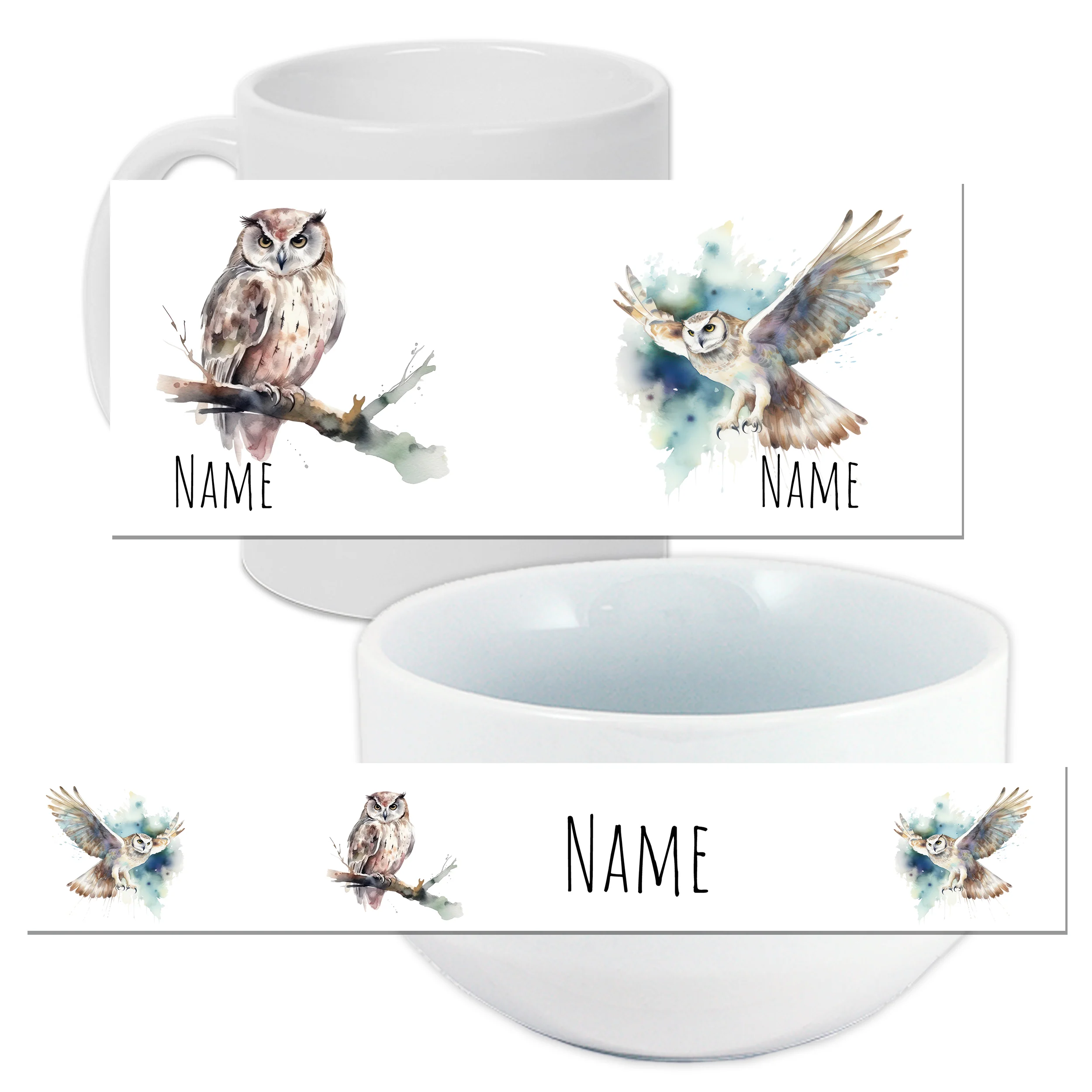 Set Müslischale mit Tasse mit Eule - Image 3