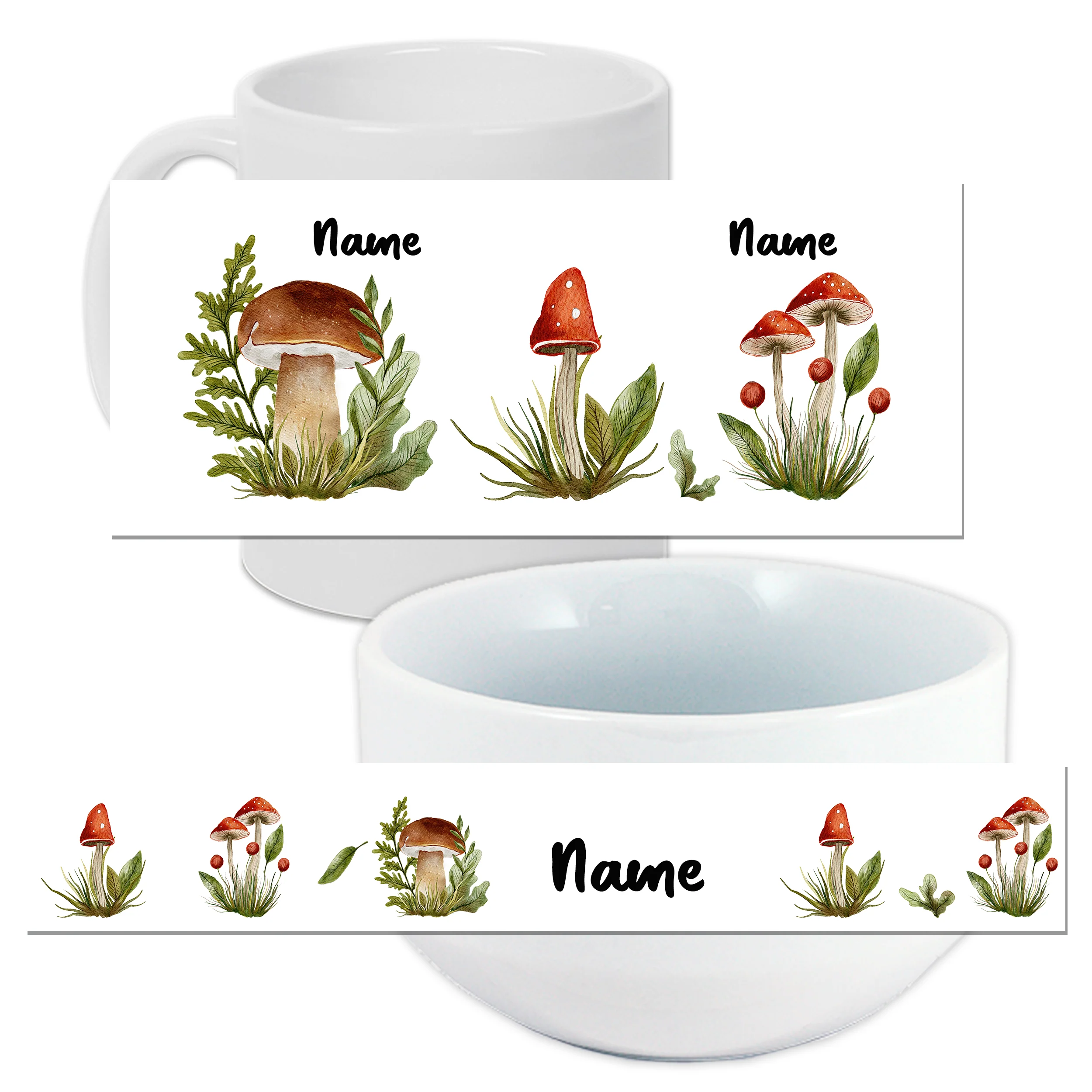 Set Müslischale mit Tasse Pilze - Image 3