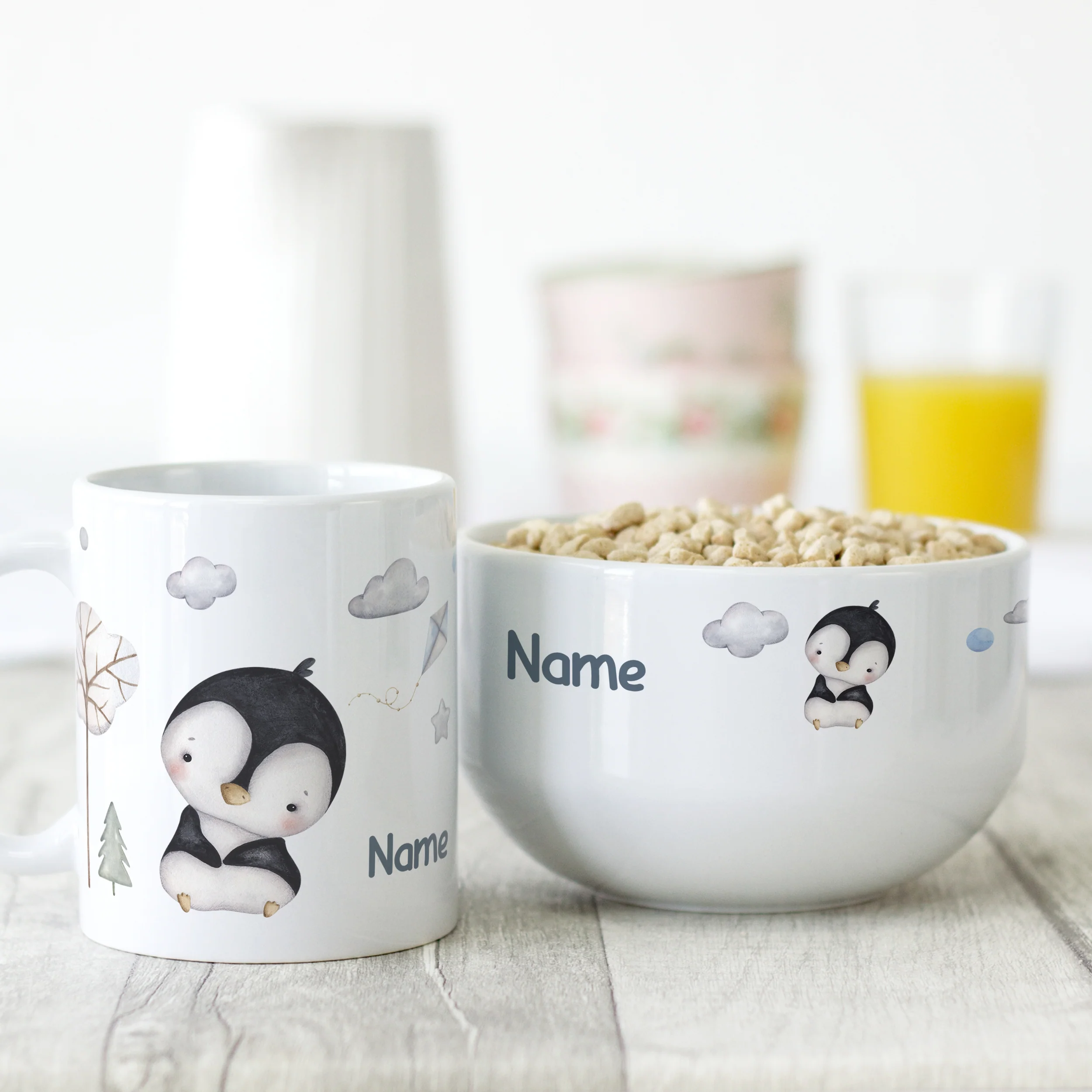 Set Müslischale mit Tasse Süße Pinguine - Image 2